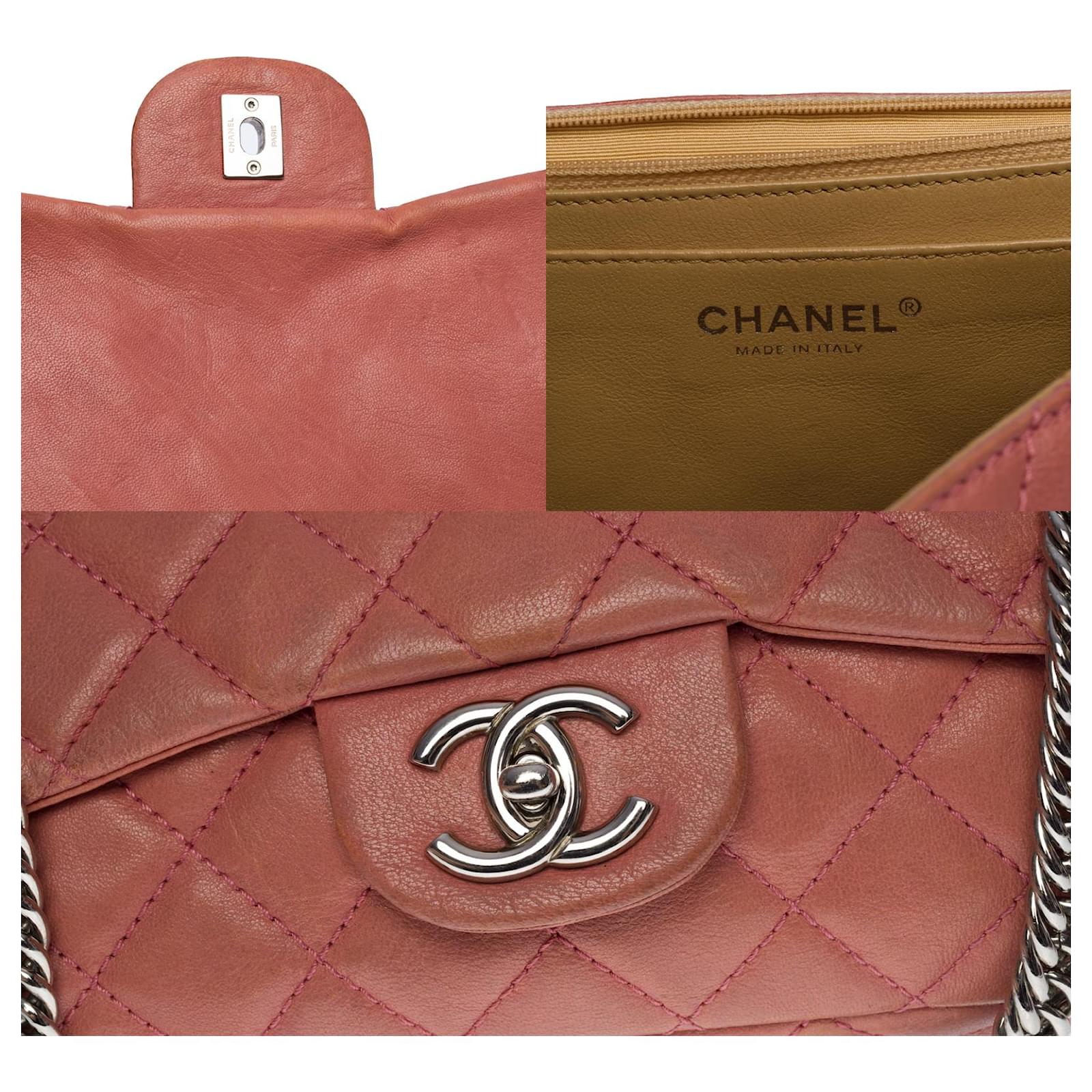 Chanel Timeless Classic Handbag in Salmon Pink Python