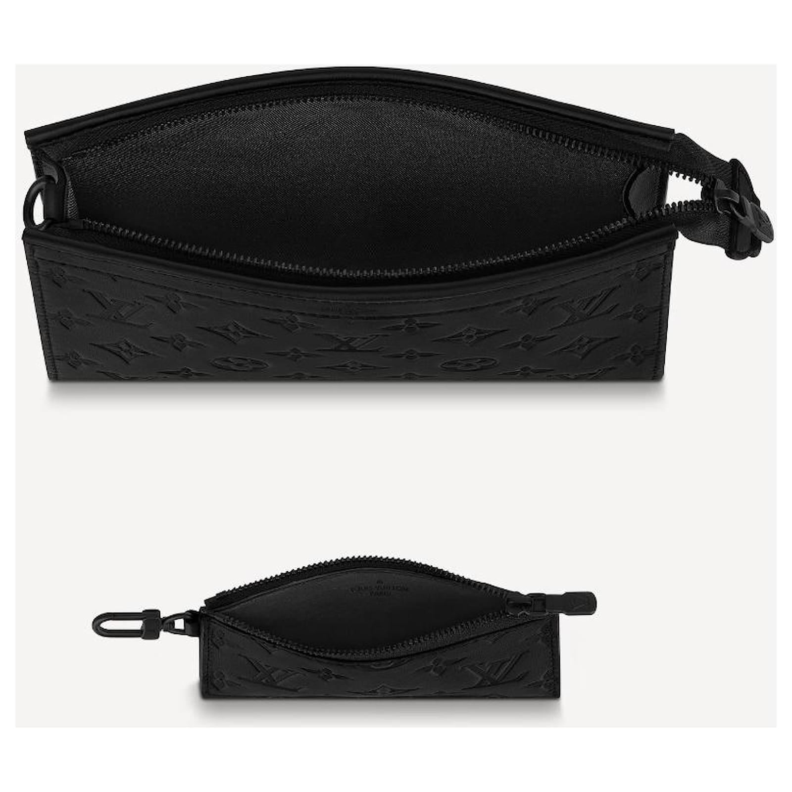 Louis+Vuitton+Gaston+Wearable+Wallet+Crossbody+Black+Monogram+Shadow+Leather  for sale online