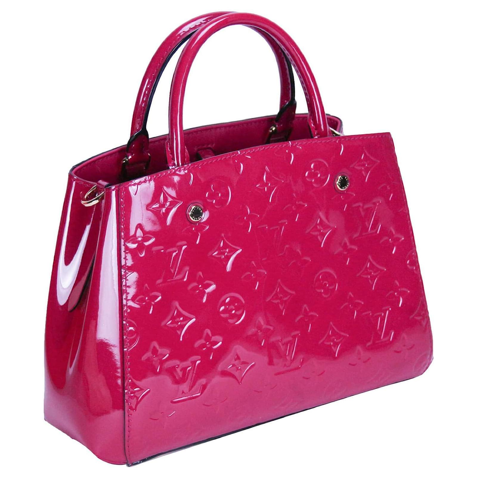 Louis Vuitton Montaigne Bb Vernis Rose Ballerine Pink Patent Leather S -  MyDesignerly