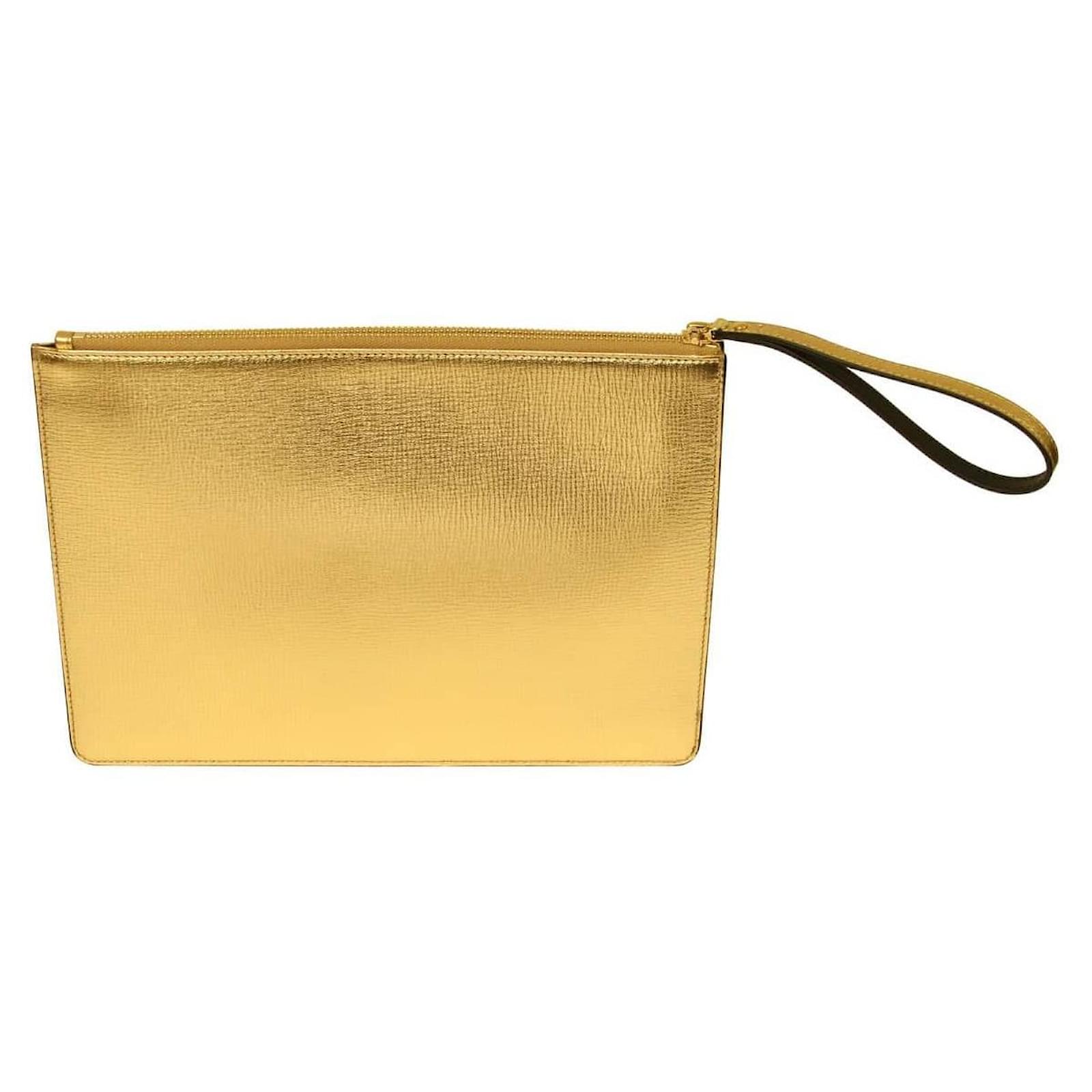 Salvatore Ferragamo ゴールド クラッチバッグ Salvatore Ferragamo ゴールド クラッチバッグ低 価格 通販