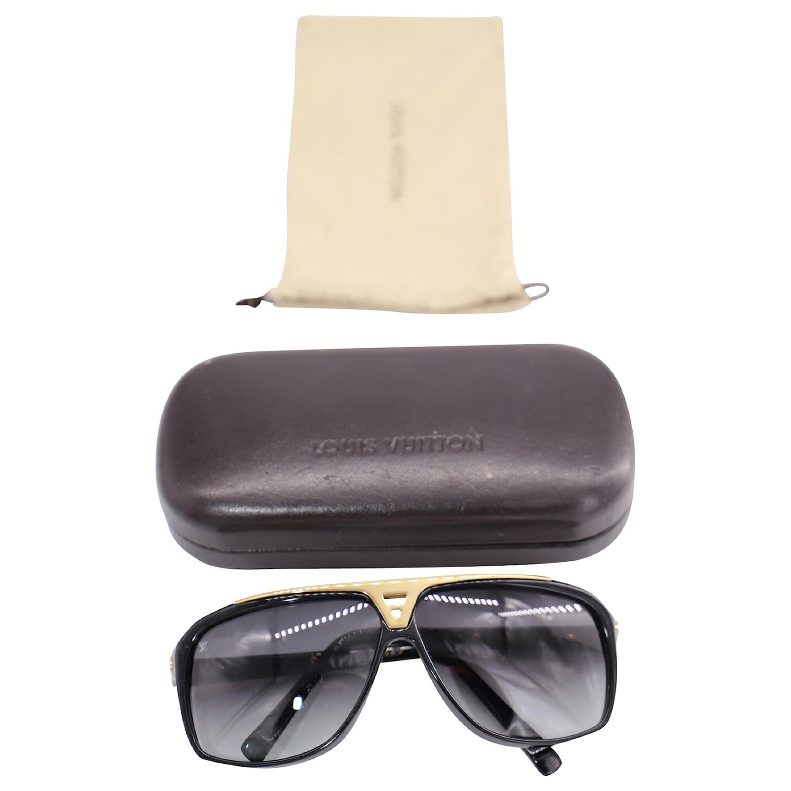 Gafas de sol Louis Vuitton Evidence Millionaire Negro Gold hardware Acero  Plástico ref.382238 - Joli Closet