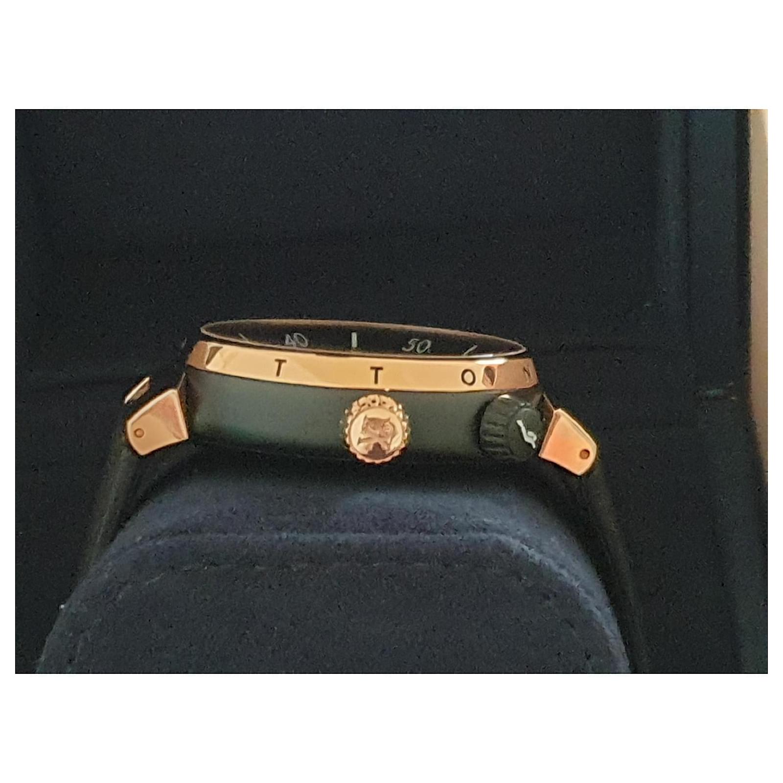Louis Vuitton Automatic watches Black Pink gold ref.565794 - Joli
