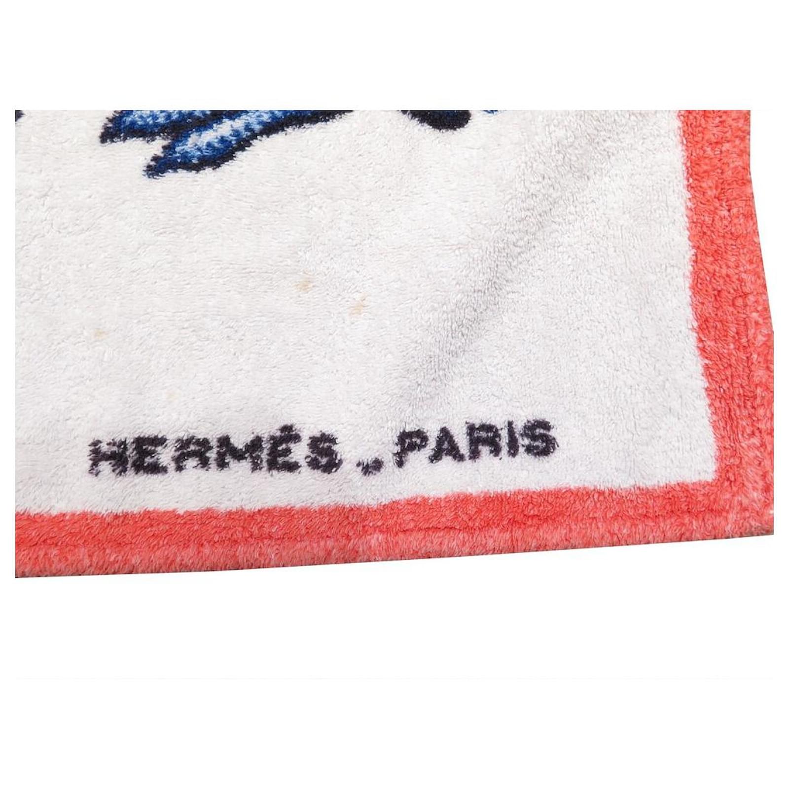 Serviette De Plage Hermès Paris – Coton – Motif Oiseau – 144x87cm