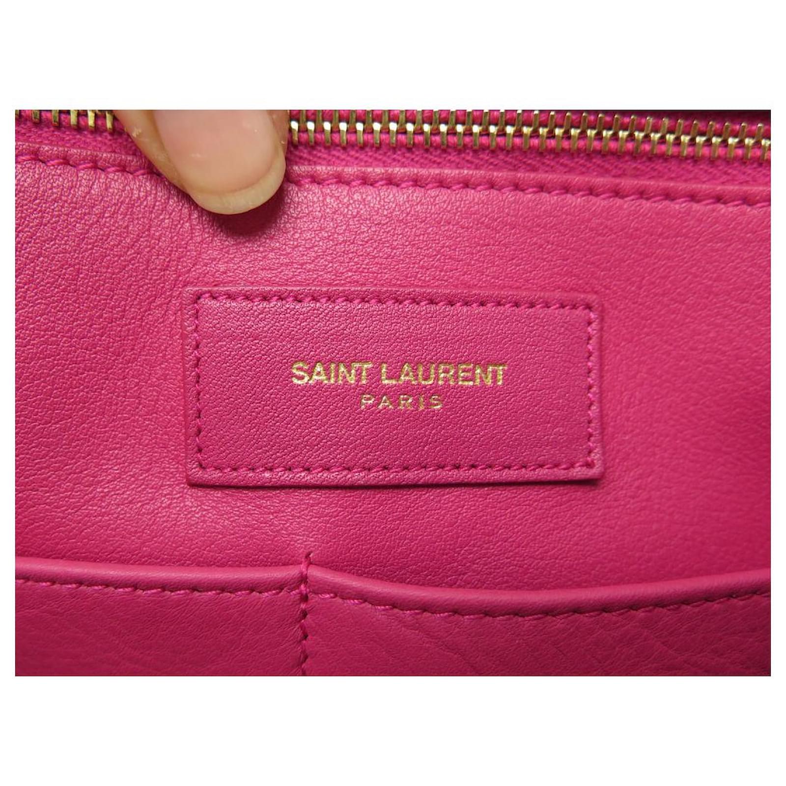 HANDBAG YVES SAINT LAURENT CABAS LINE Y CHYC M 311208 FUSHIA LEATHER BAG  Fuschia ref.566409 - Joli Closet