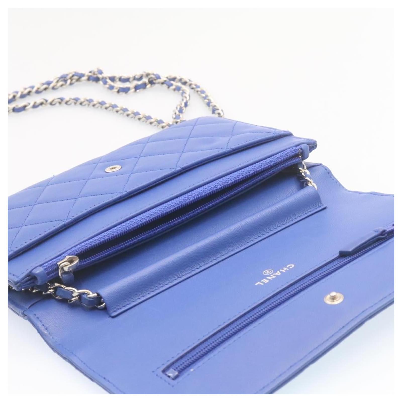 Chanel Wallet on Chain Blue Leather ref.567150 Joli Closet