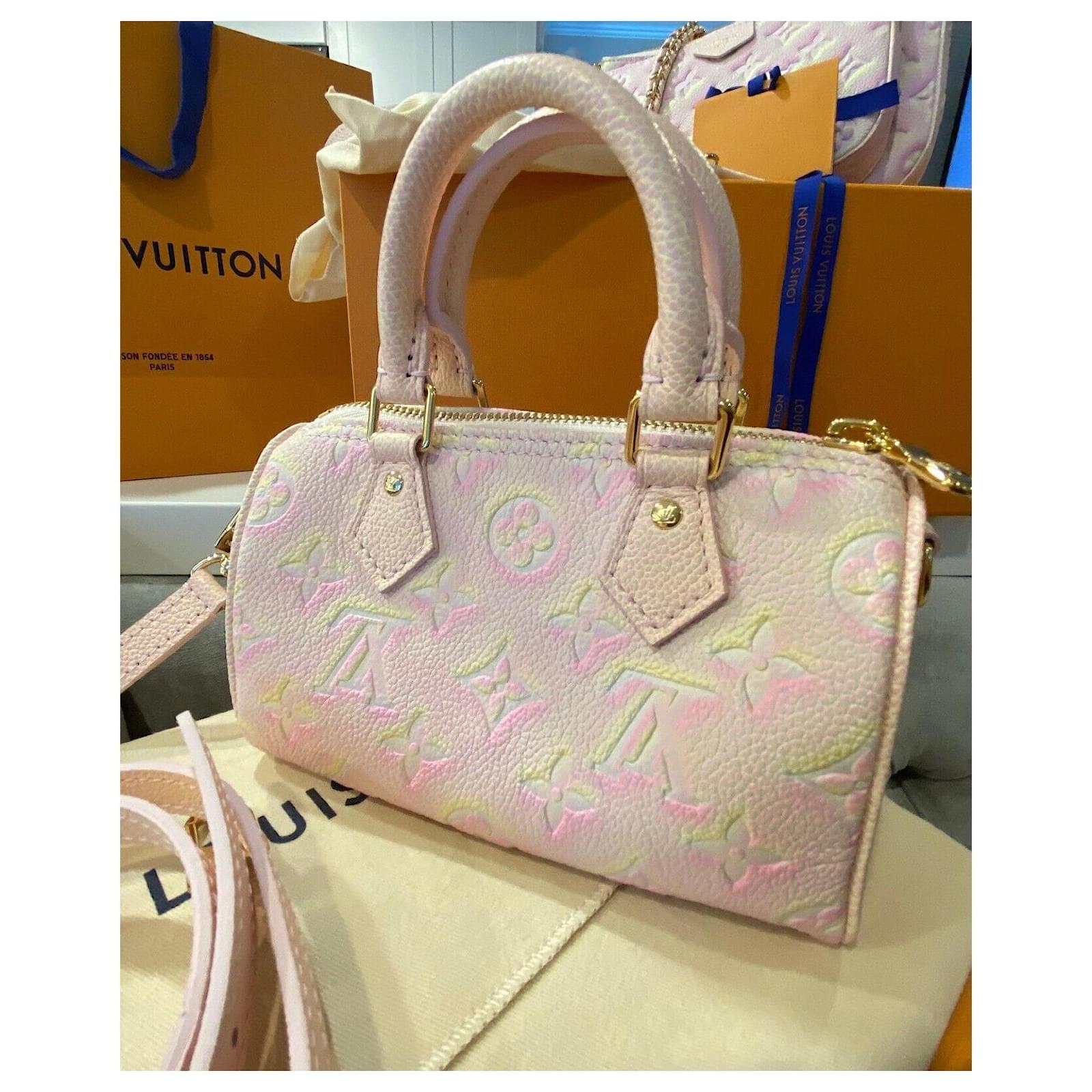 Louis Vuitton SPEEDY NANO STARDUST Pink Yellow Leather ref.568257 - Joli  Closet