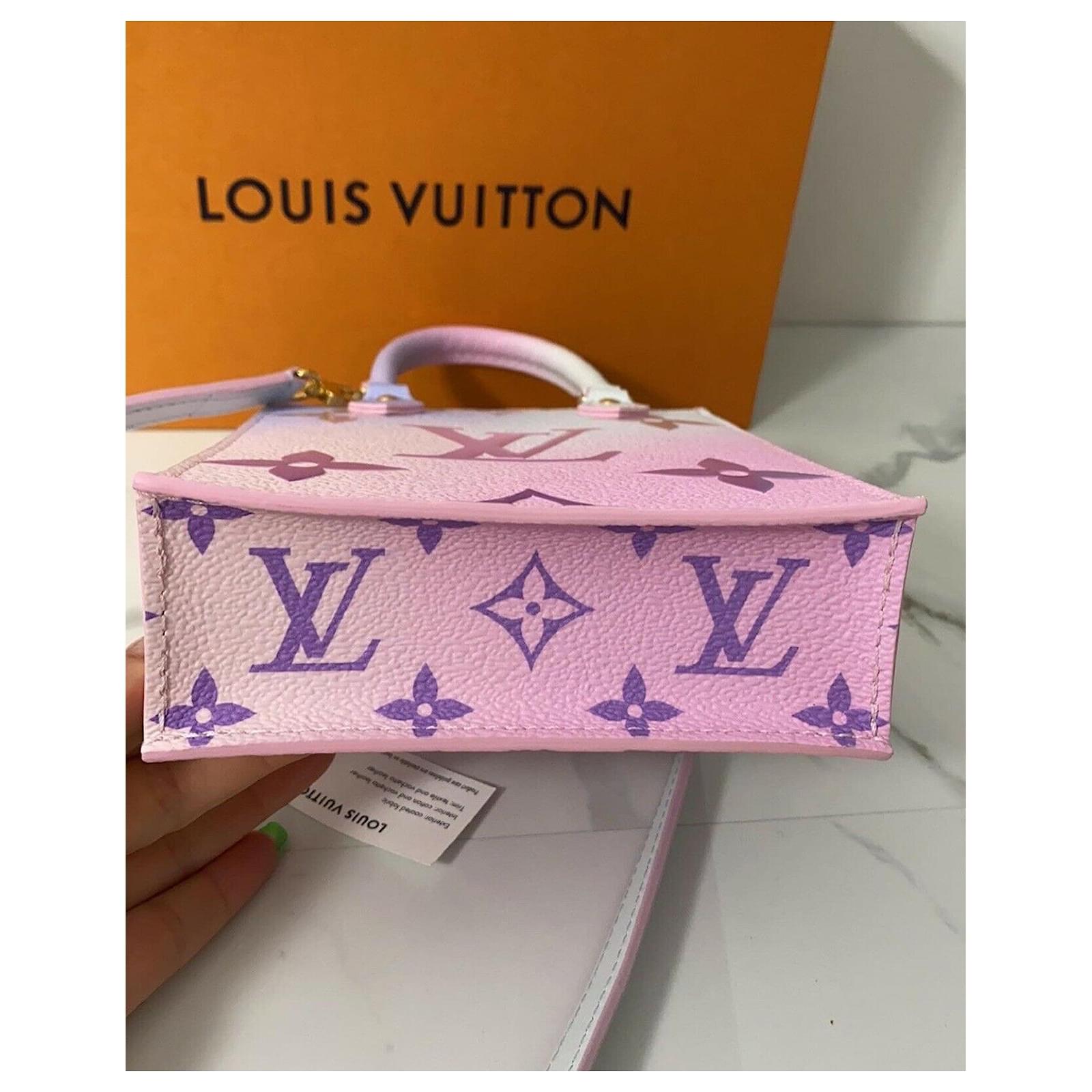 Louis Vuitton Petit Sac Plat Spring In The City Limited Edition Pink White  Green Turquoise Leather Cloth Metal ref.549665 - Joli Closet