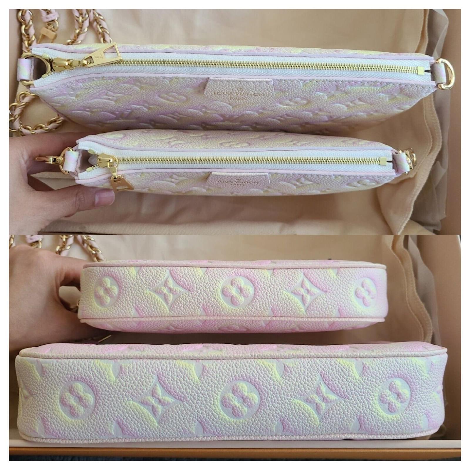 Louis Vuitton Pink Strap & Monogram Coin Purse Bandouliere Jacquard Strap  Only Preowned Leather ref.674086 - Joli Closet
