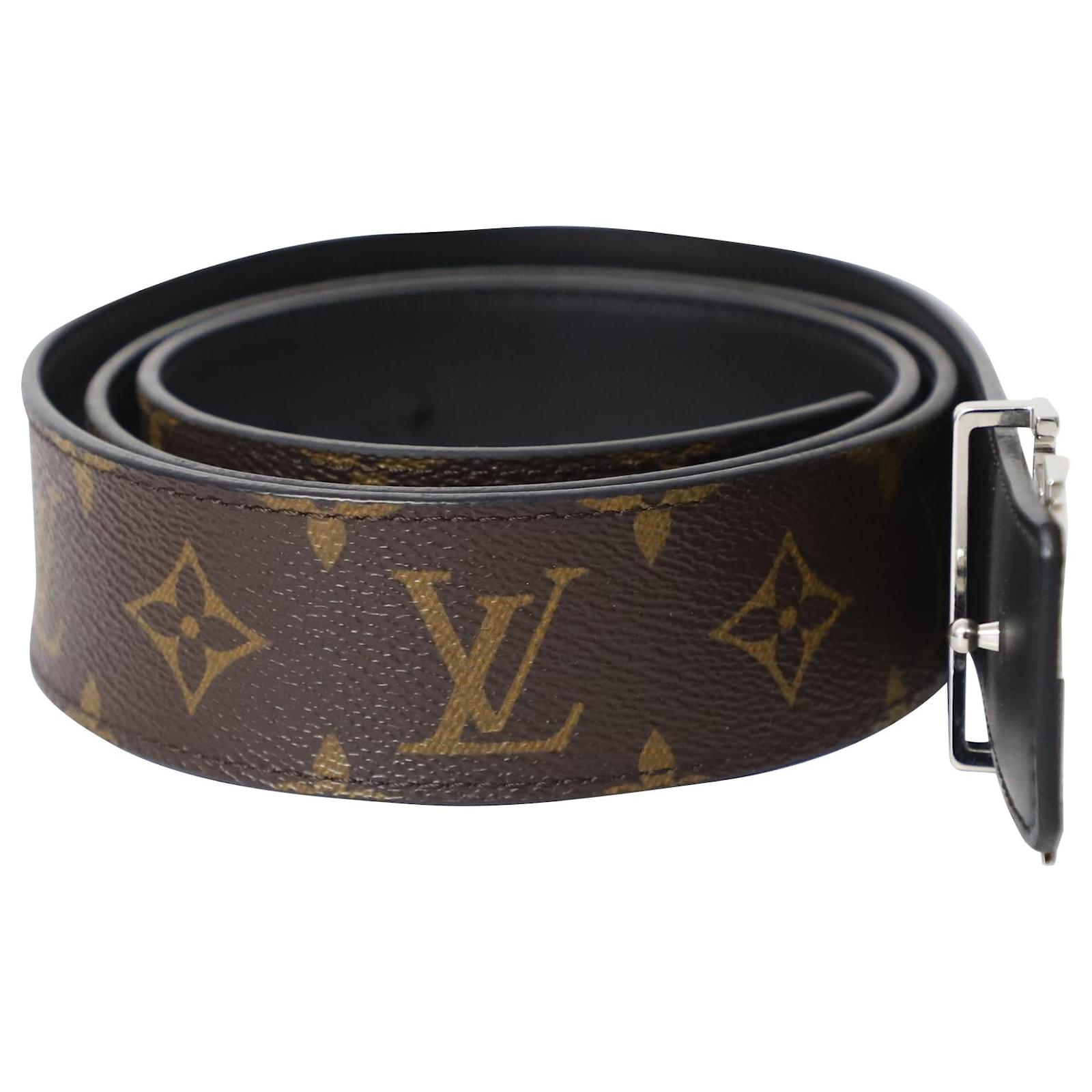 Louis Vuitton LV Buckle Monogram Belt in Brown Coated Canvas Cloth  ref.568565 - Joli Closet