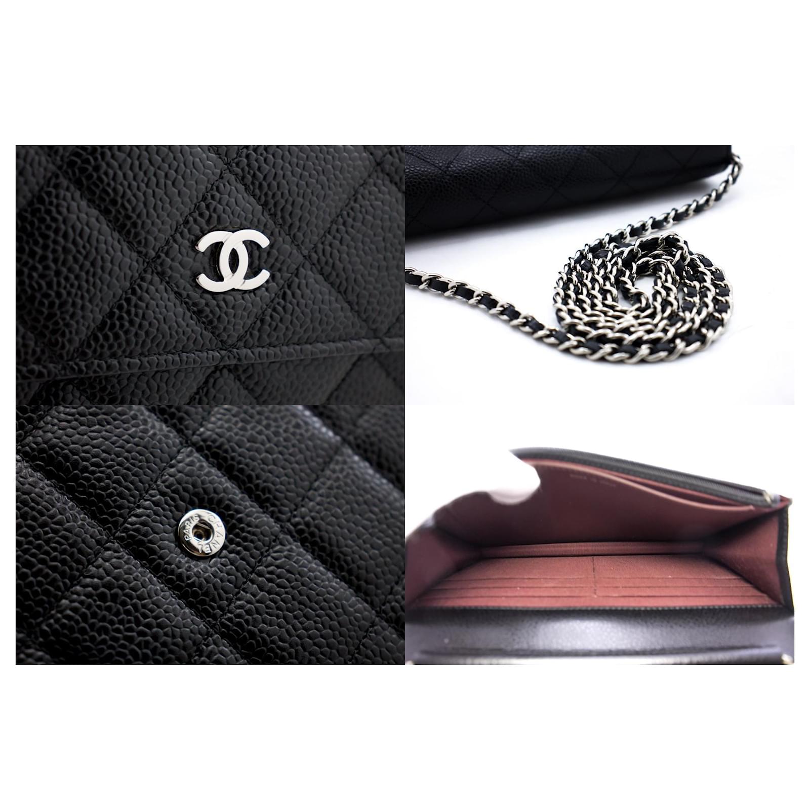 CHANEL Caviar Wallet On Chain WOC Black Shoulder Bag Crossbody Leather ref.204605  - Joli Closet
