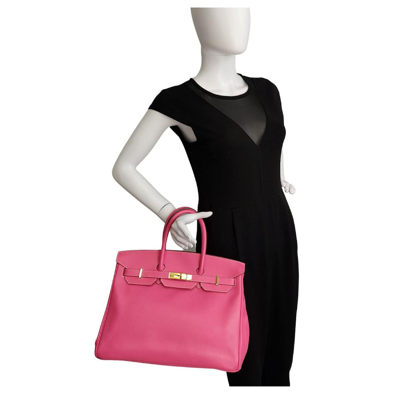 Hermès Hermes Birkin bag 35 Epsom Rose Tyrien Pink Leather ref