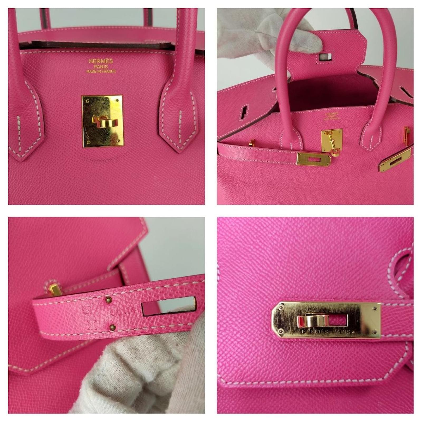 Hermès Hermes Birkin bag 35 Epsom Rose Tyrien Pink Leather ref
