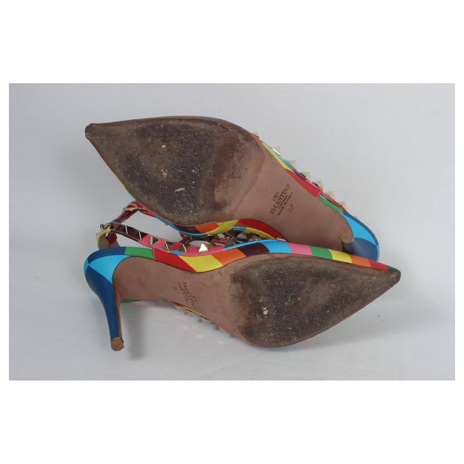 Valentino Garavani Rockstud leather sandals. Multiple colors