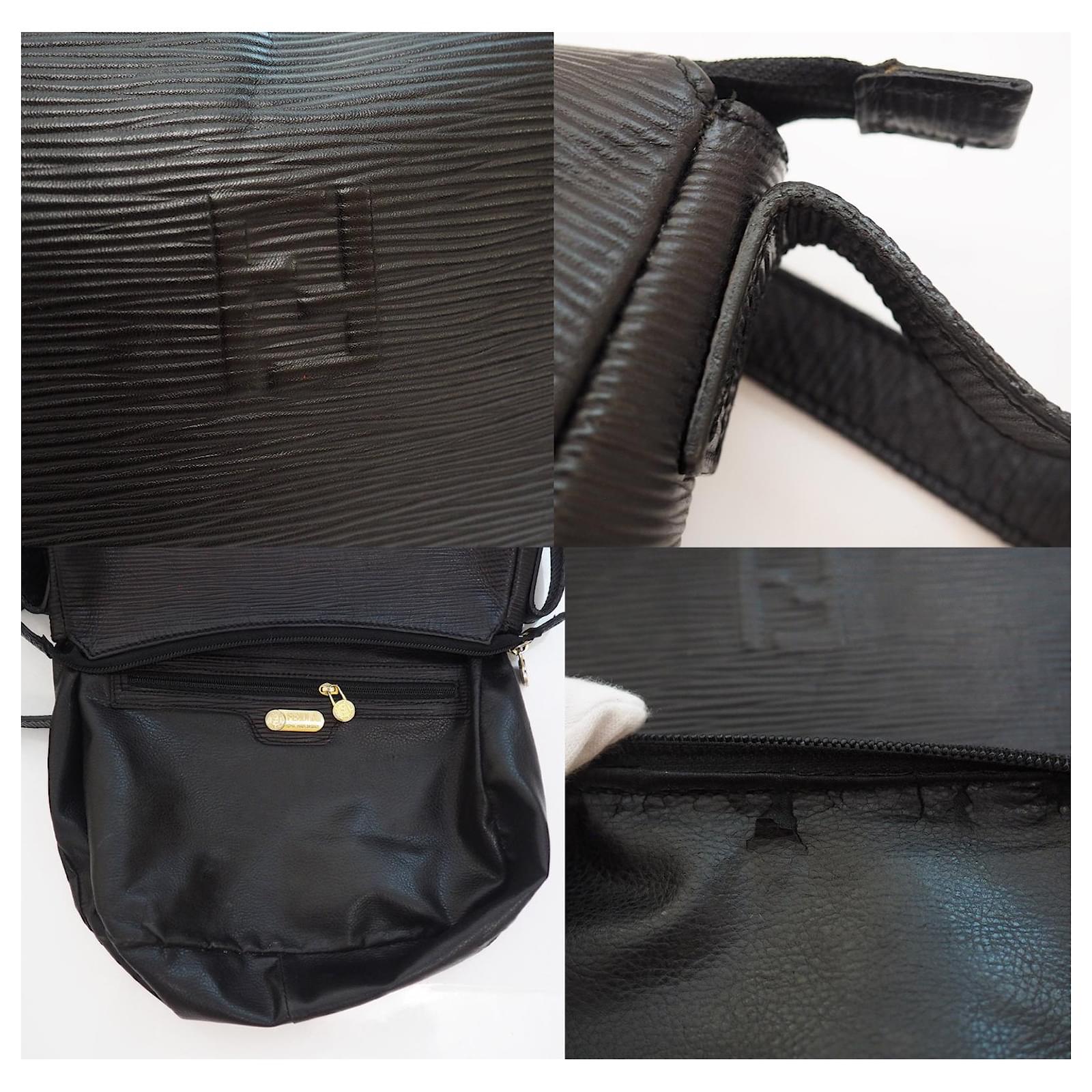 Fendi epi leather shoulder bag in black ref.569667 - Joli Closet