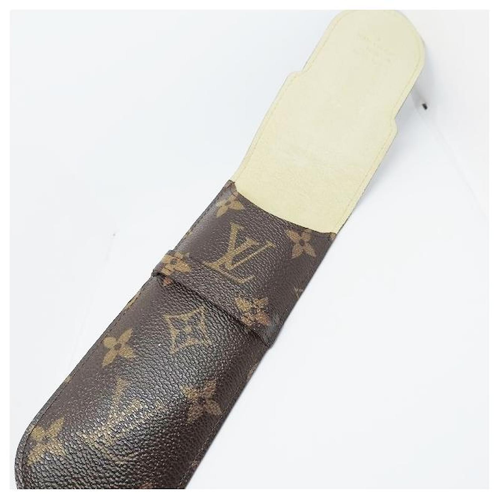 Louis Vuitton Etui stylo Brown Cloth ref.569807 - Joli Closet