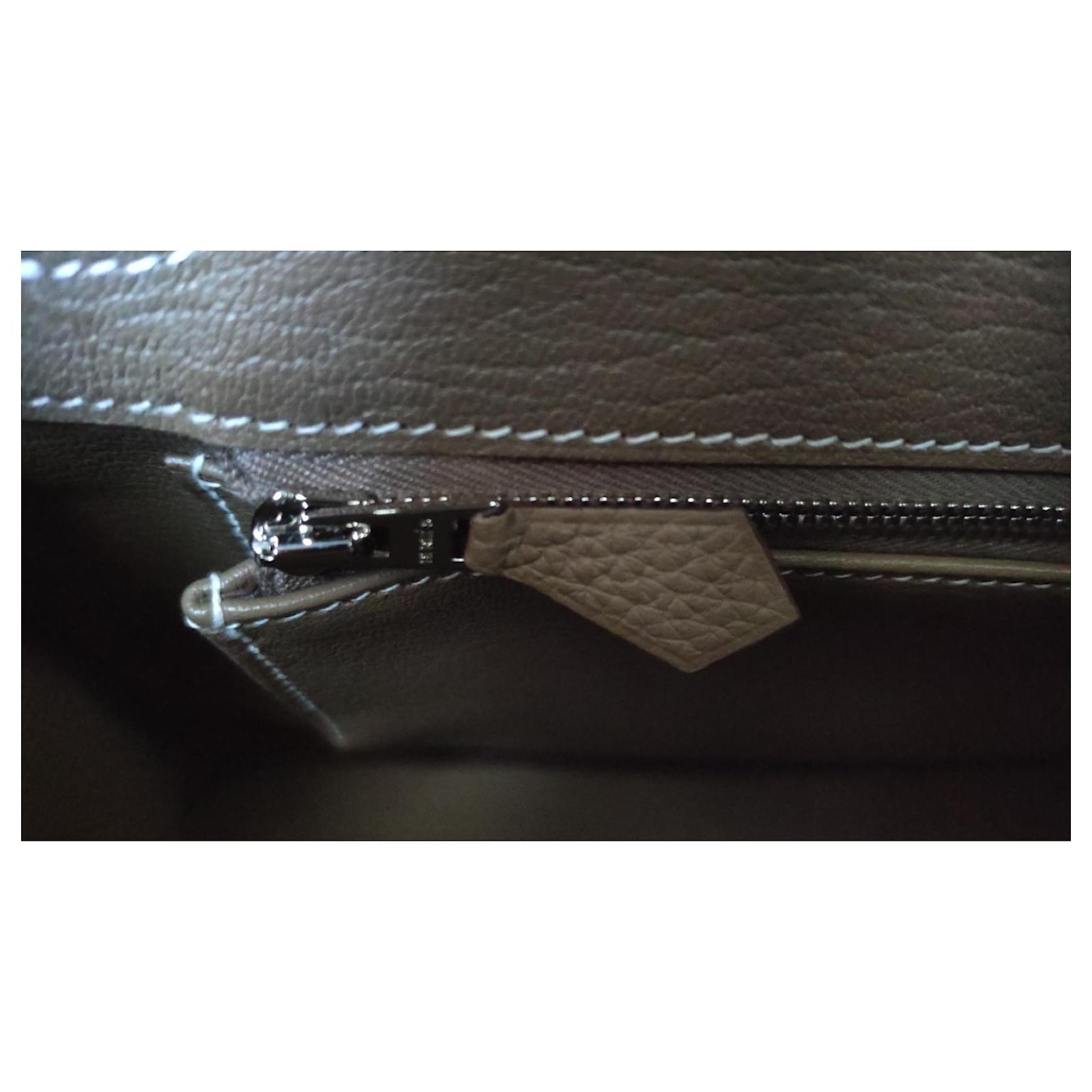 Hermès HERMES BIRKIN 25 TOGO ETOUPE Beige Grey Leather ref.569989 - Joli  Closet