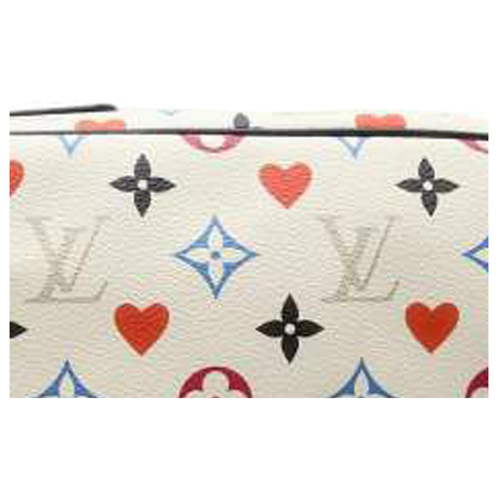 Louis Vuitton White Monogram Game On Neverfull MM Multiple colors Leather  Cloth Pony-style calfskin ref.570030 - Joli Closet