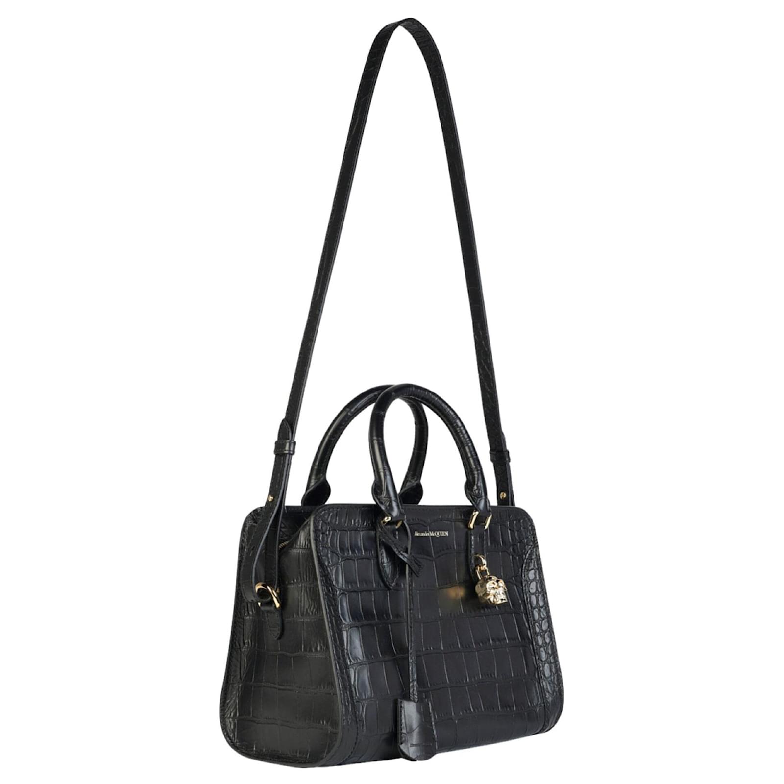 Alexander Mcqueen Small Pebbled Leather Satchel Black ref Alexander Mcqueen Small Pebbled Leather Satchel Black ref