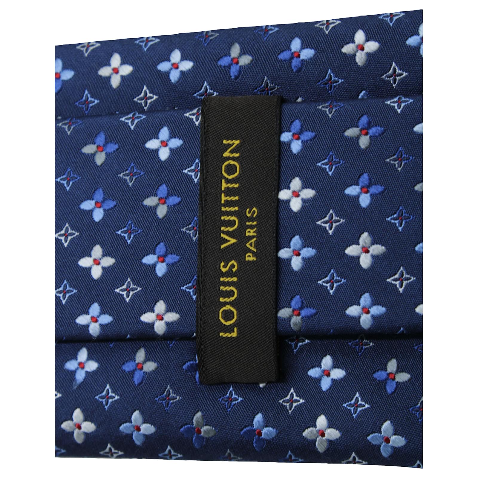 Gravata Louis Vuitton Seda Azul Estampada