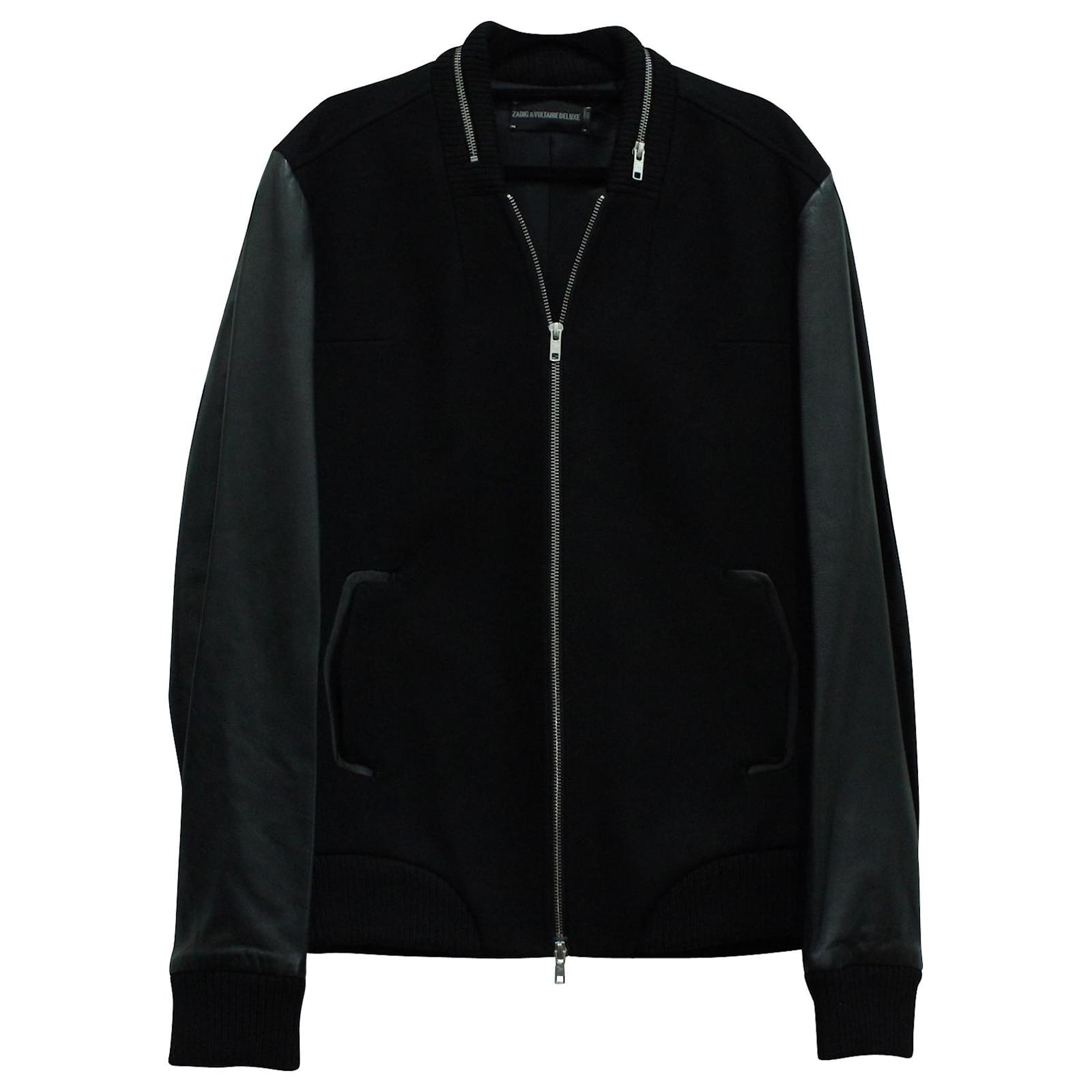 Zadig & Voltaire Varsity Jacket in Black Wool ref.570608 - Joli Closet