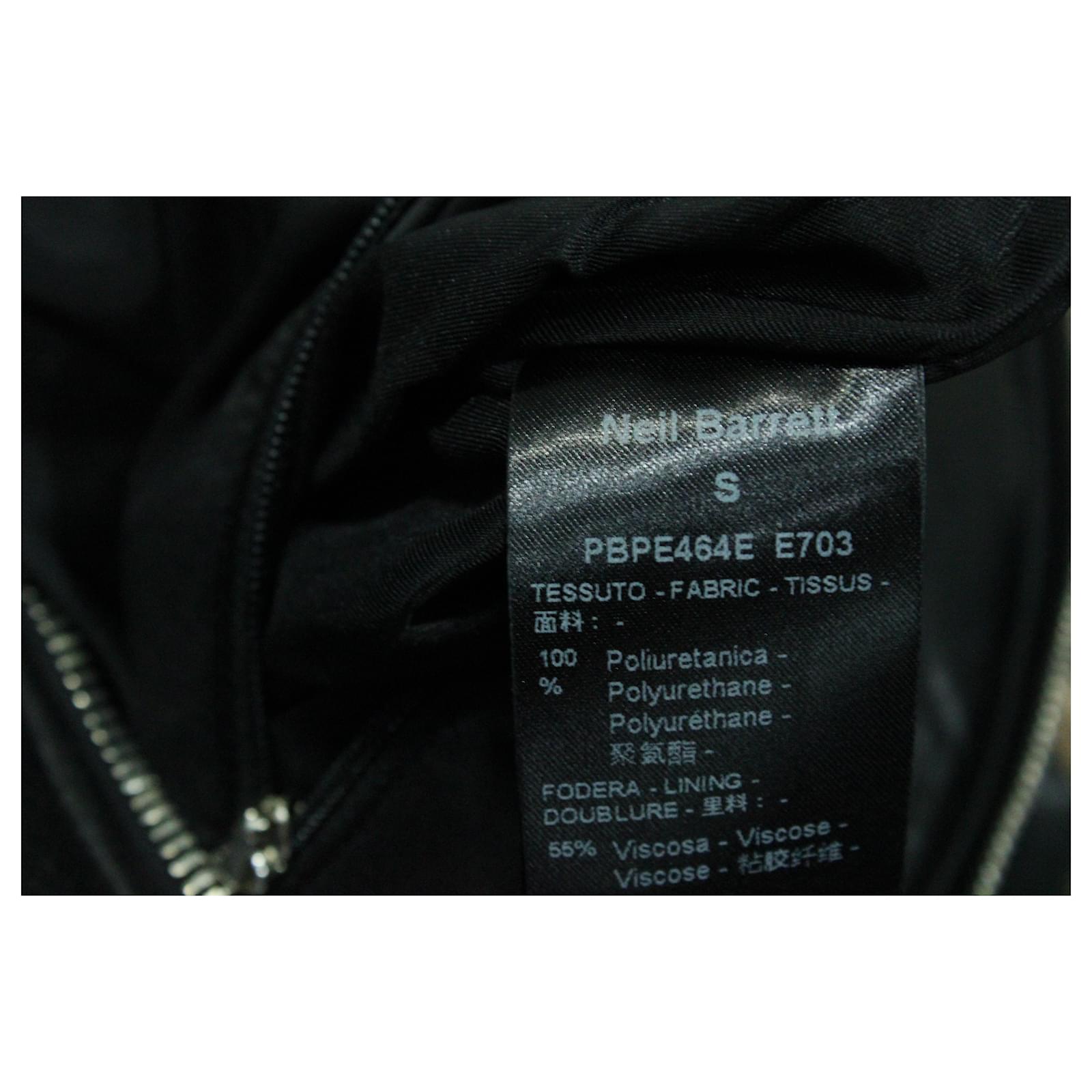 Neil Barrett Thunderbold Bomber Jacket in Black Polyurethane