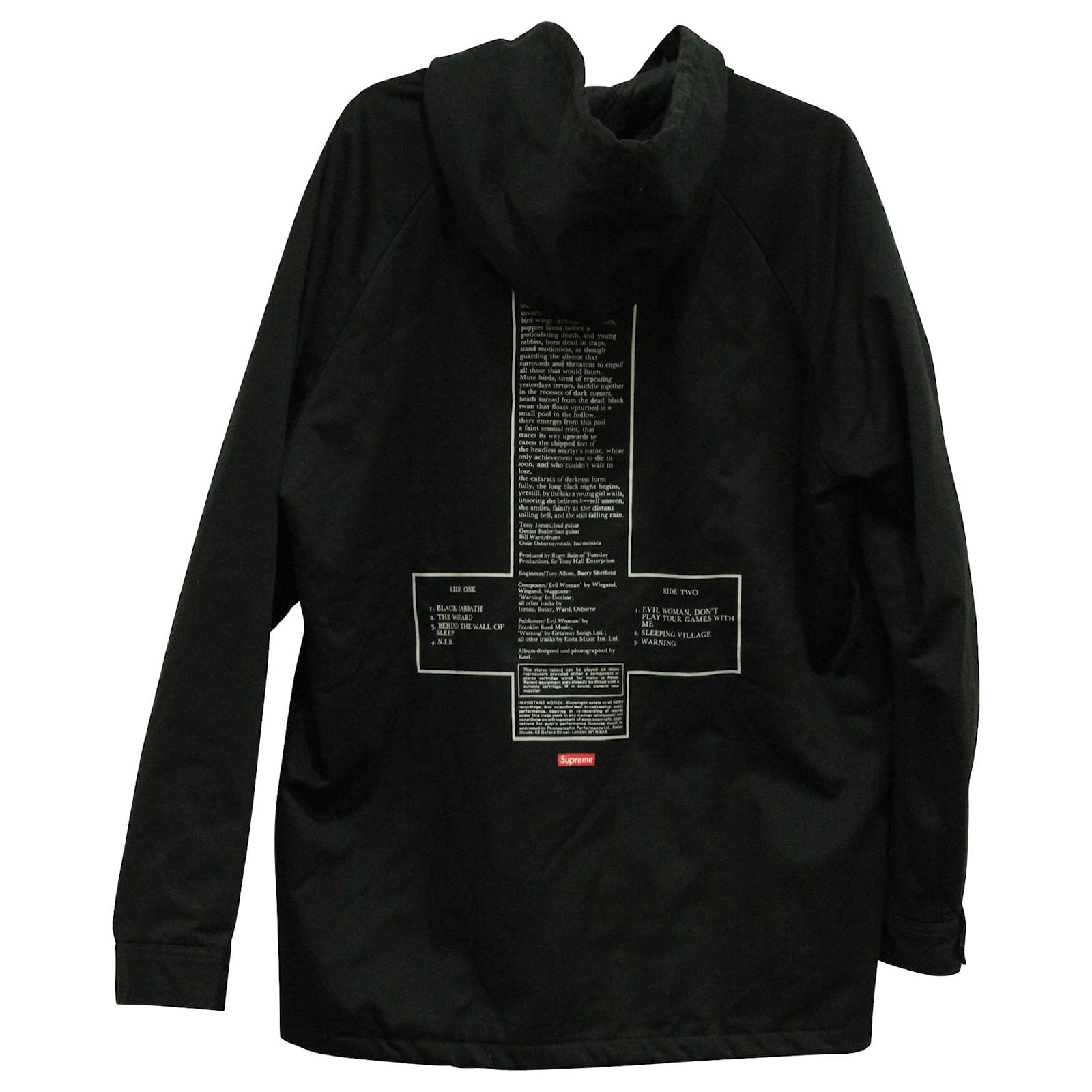 Supreme x Black Sabbath Hooded Parka in Black Polyester ref.571734