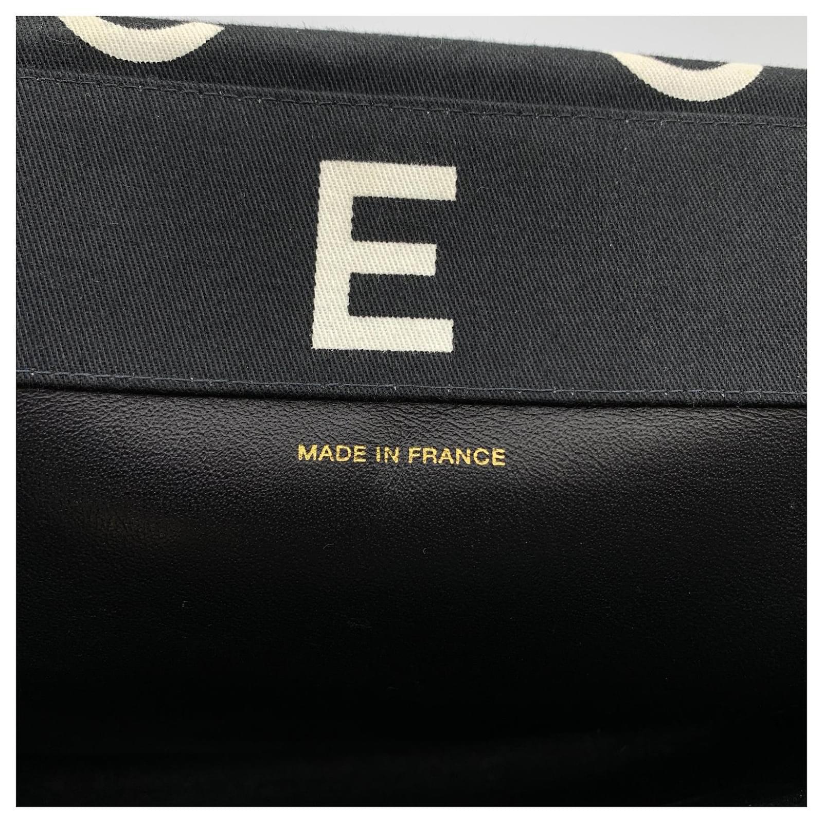 Chanel Vintage Black and White Quilted Canvas Logo Letters Tote Bag Cloth  ref.571814 - Joli Closet