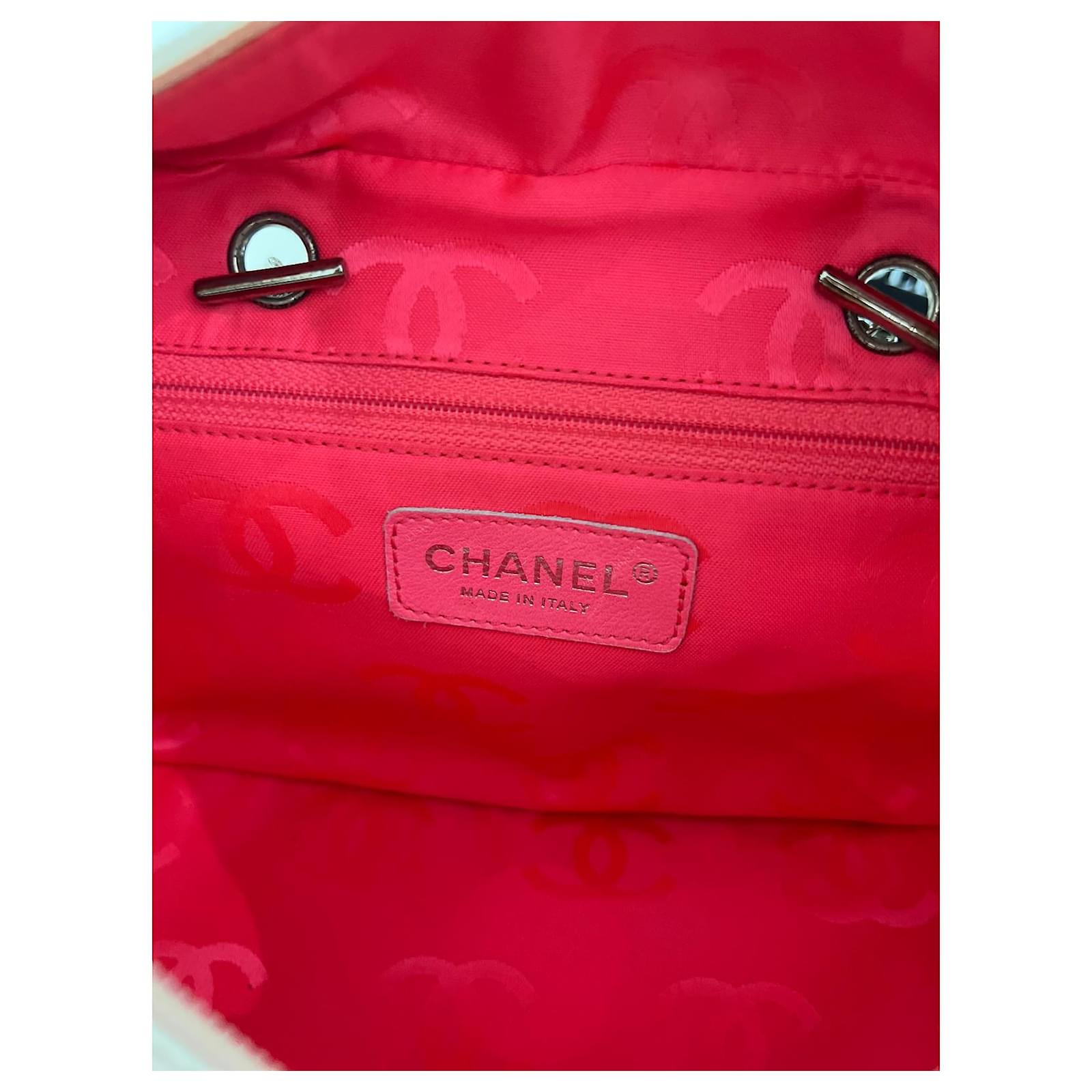 Chanel Cambon Reporter bag White Leather ref.572346 - Joli Closet