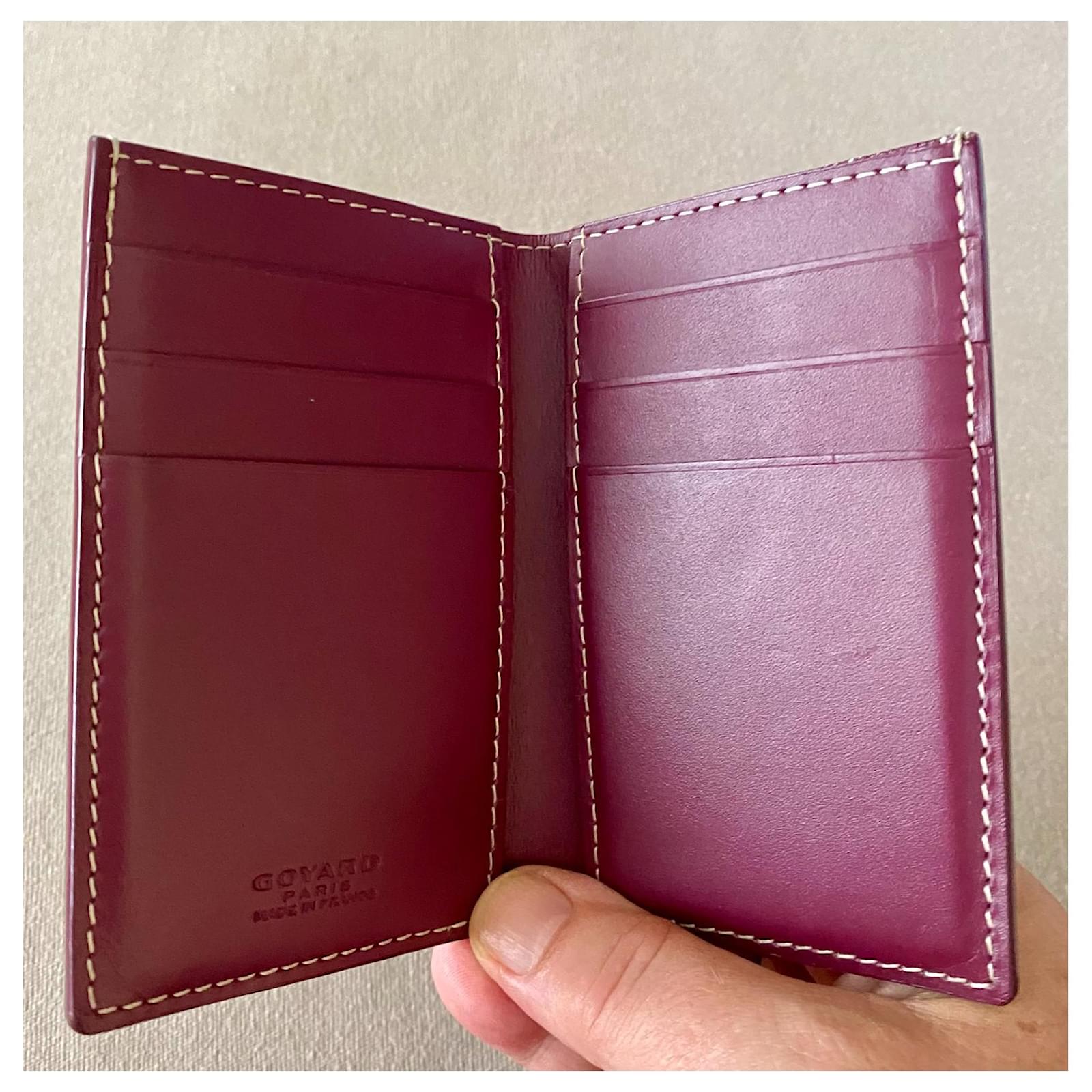 Goyard Saint Pierre card holder Dark purple Cloth ref.572457