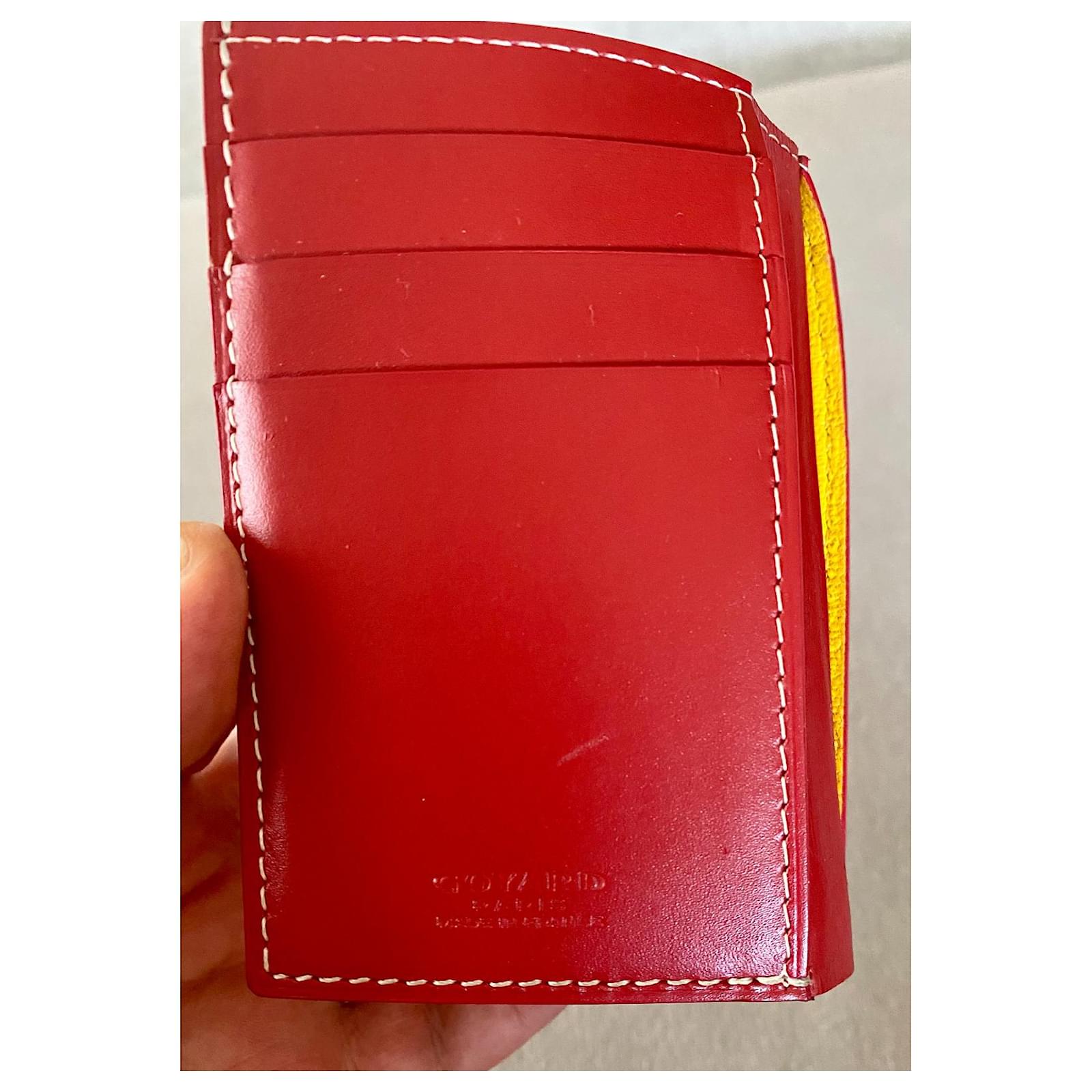 Goyard Saint Pierre card holder Red Cloth ref.572467 - Joli