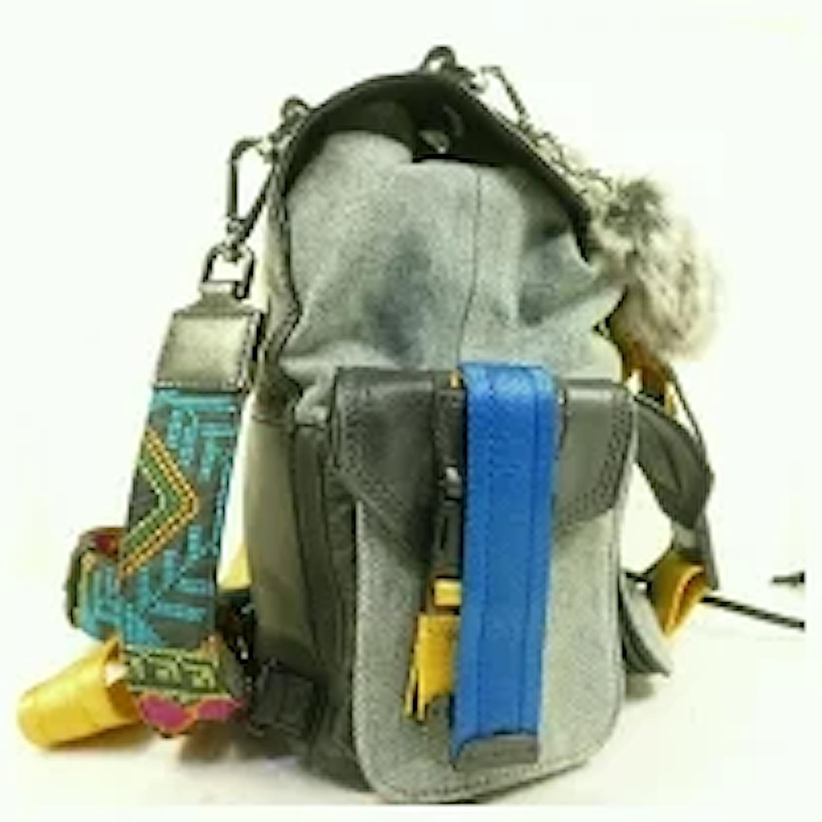 DIESEL MISS-MATCH Sac à dos coloré Femme Cuir Jean Multicolore ref