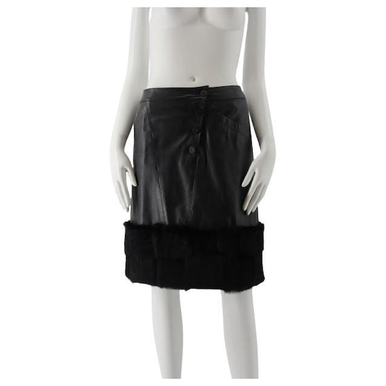 Chanel Rock aus schwarzem Leder und Pelz ref.572560 - Joli Closet