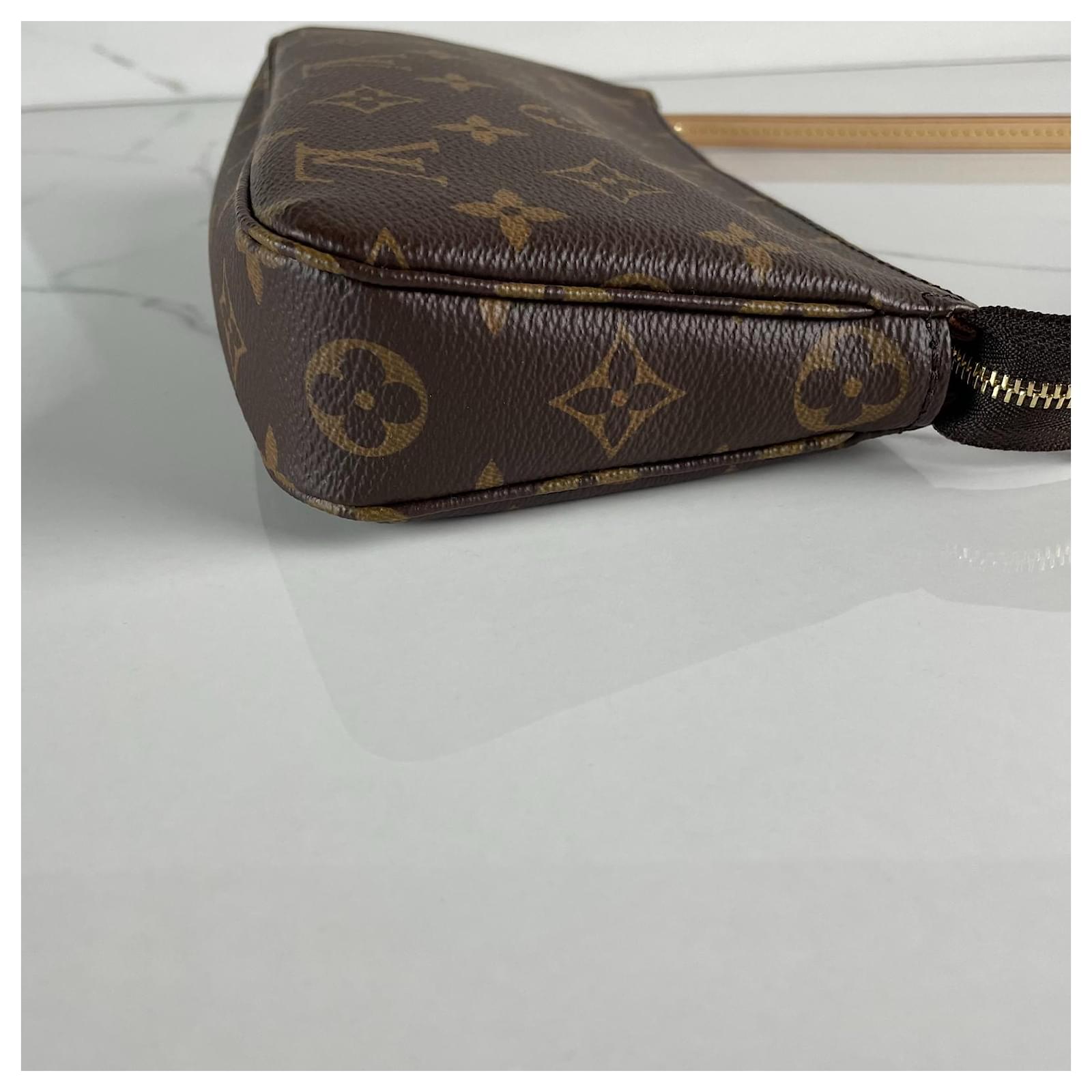 Louis Vuitton Pochette Accessories NM Brown Cloth ref.572930 - Joli Closet