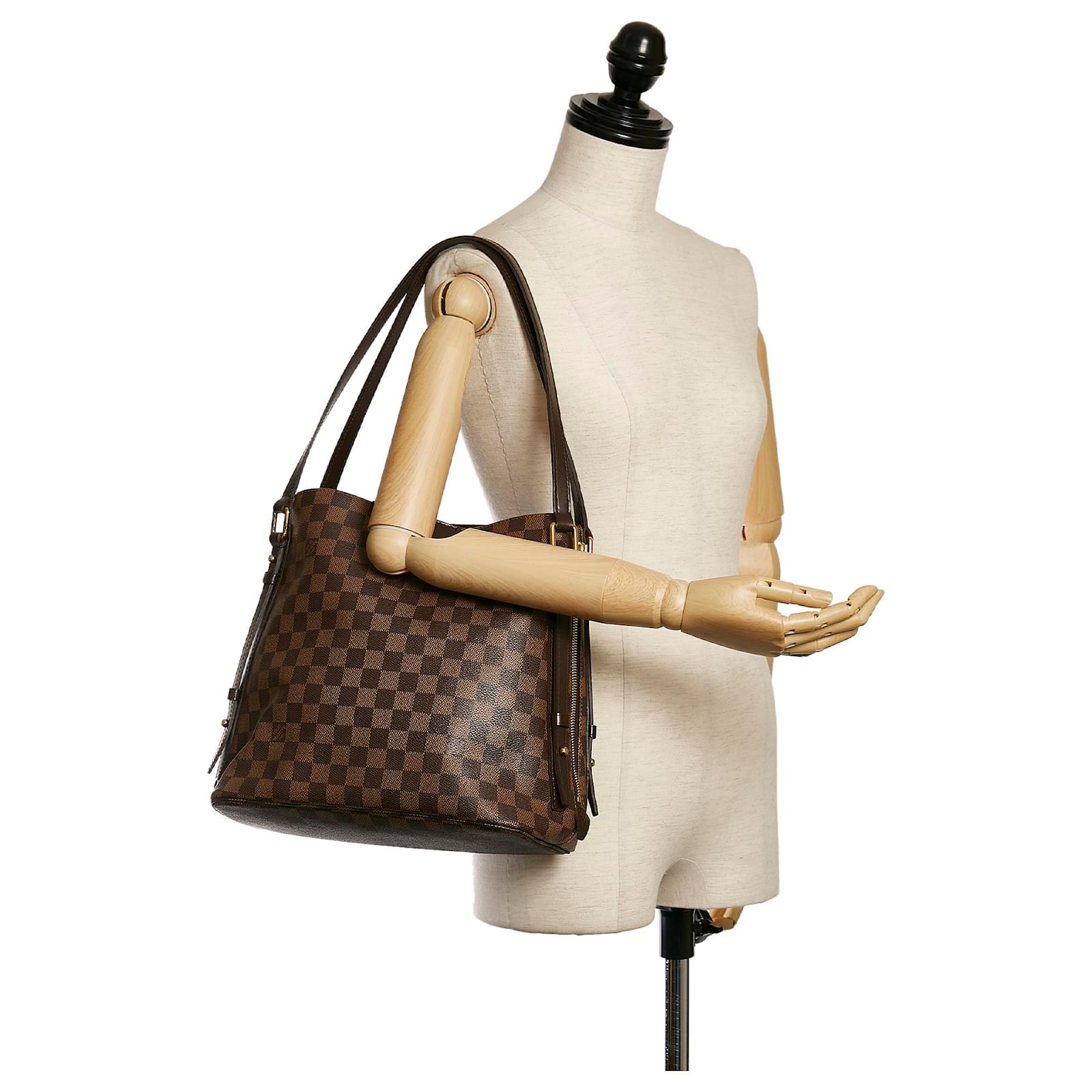 Louis Vuitton Brown Damier Ebene Canvas Rivington Cabas Shoulder Bag – On  Que Style