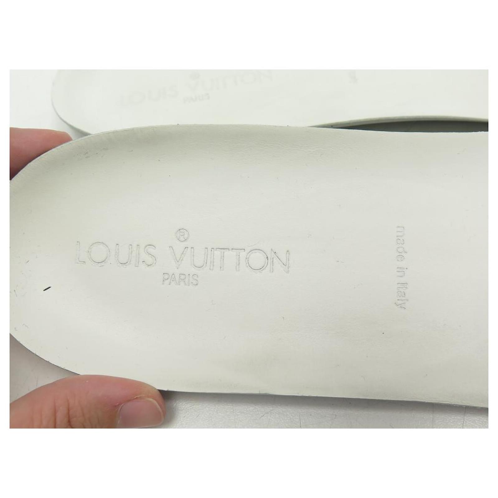 LOUIS VUITTON sneakers SHOES 11 45 IN BLUE CANVAS & SUEDE SNEAKERS
