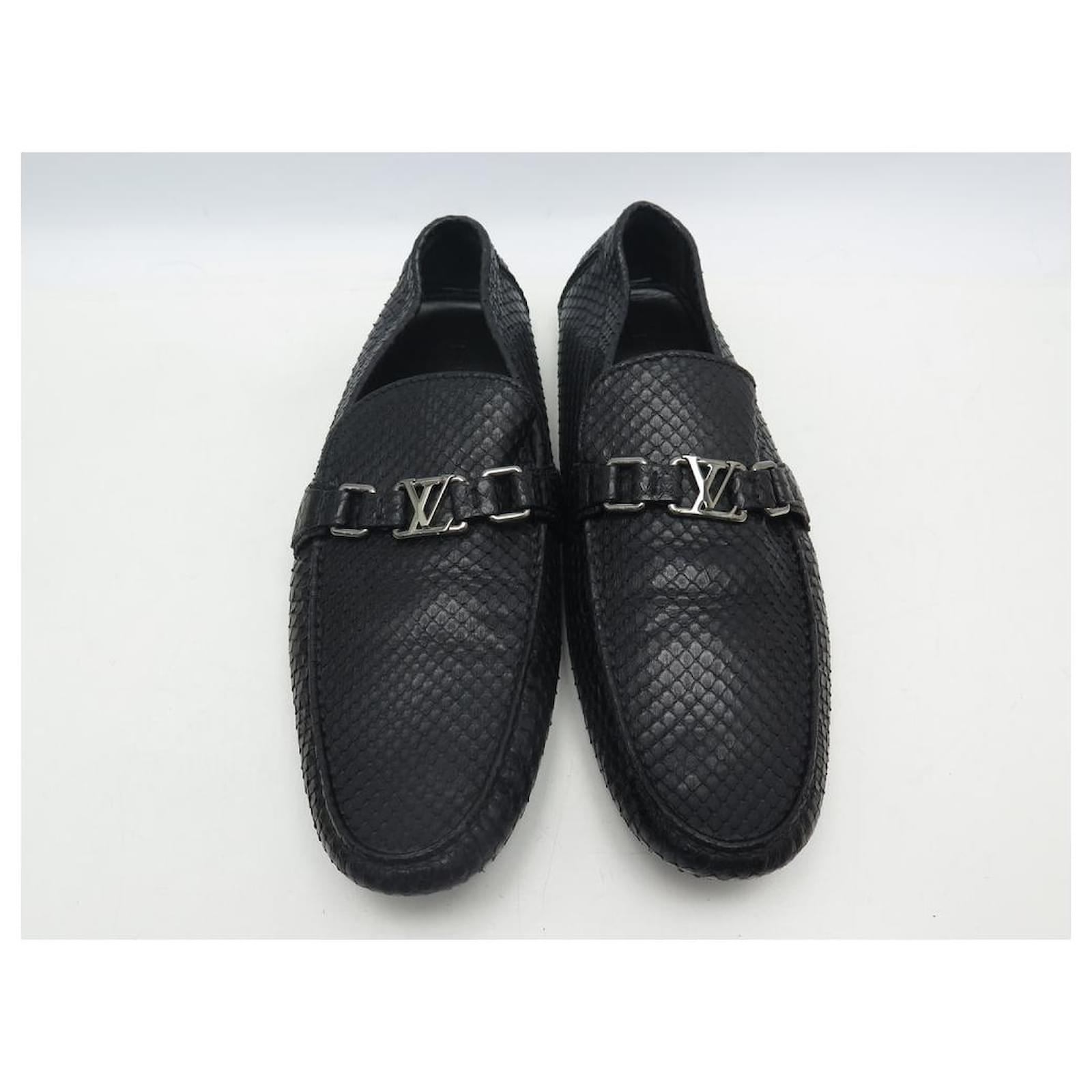 Louis Vuitton Black Suede Leather Monte Carlo Slip on Loafers Size 46