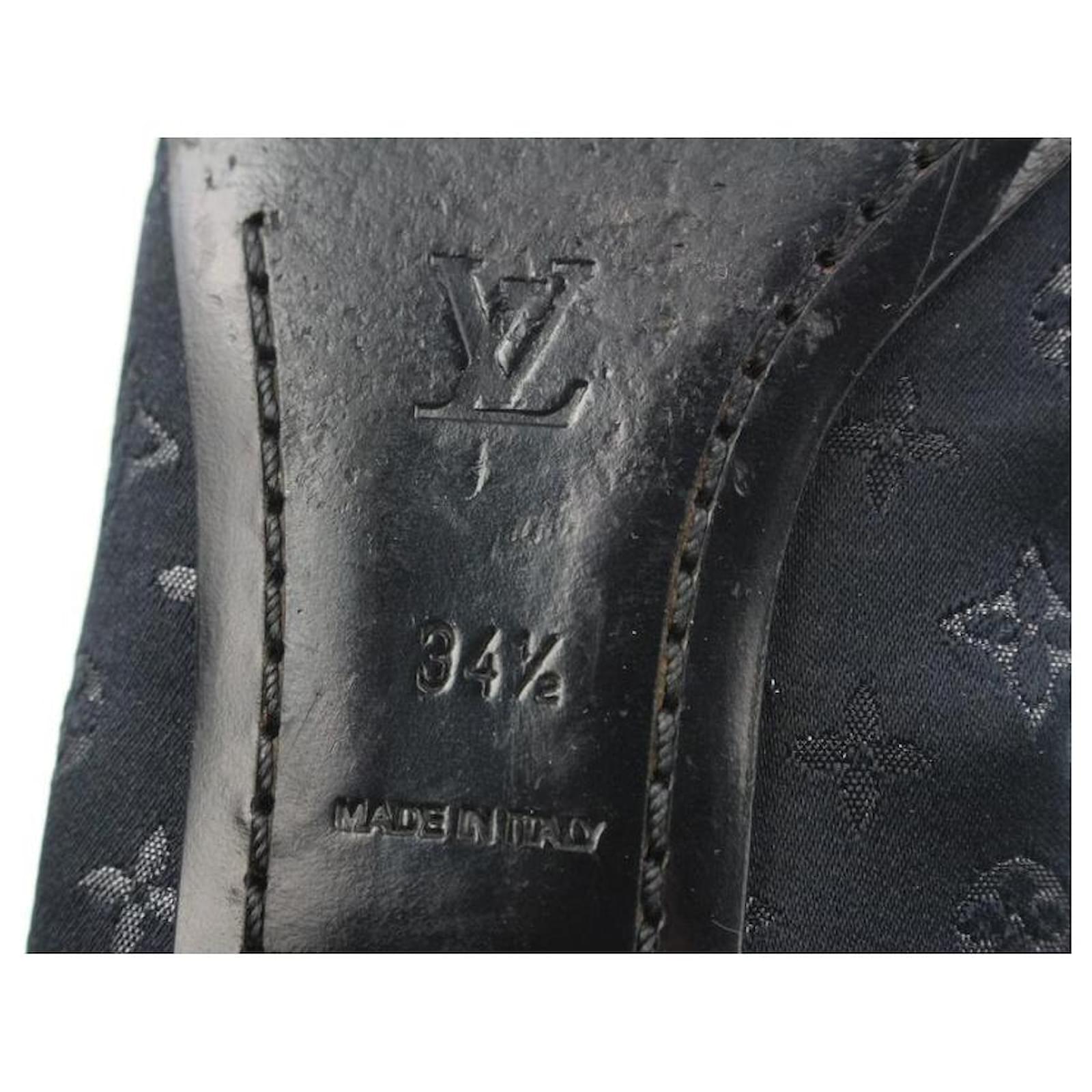 Louis Vuitton Size 34.5 Black Monogram Satin Ballerina Flats ref.575108 -  Joli Closet