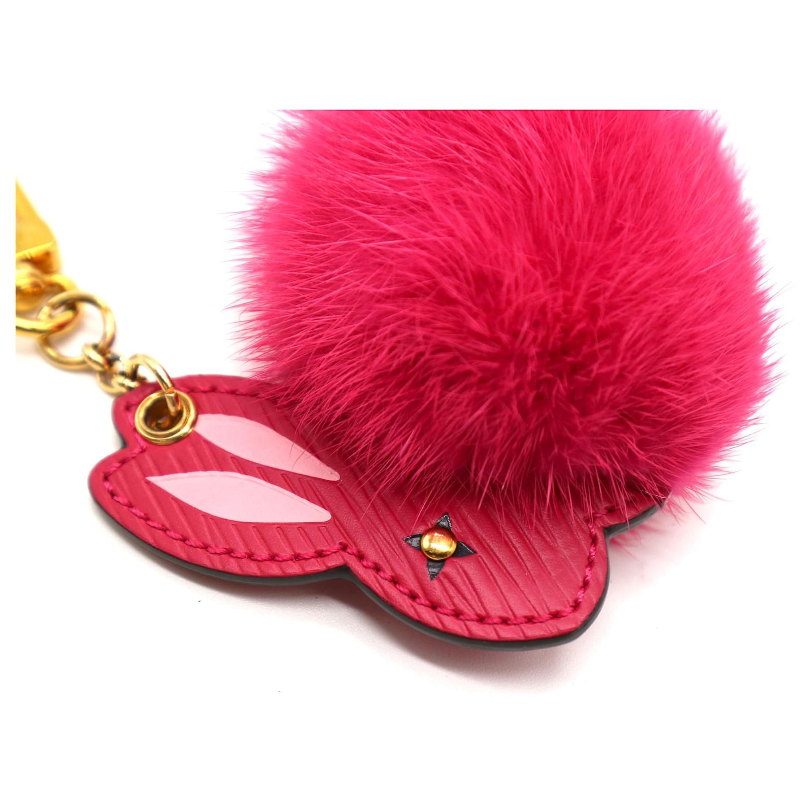 Louis Vuitton Rabbit Bag Charm Epi Leather and Fur Pink 1653832