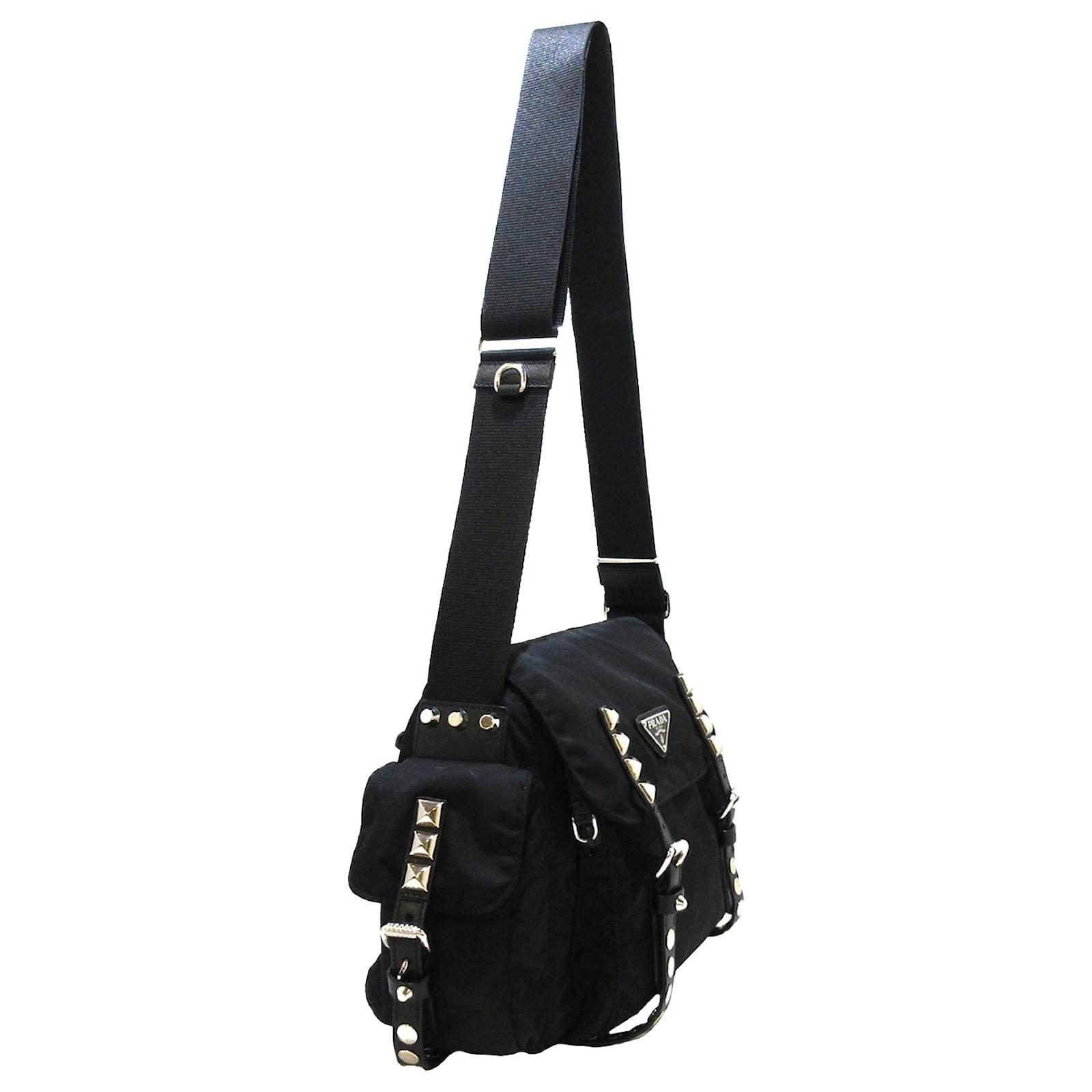 Prada Nylon Crossbody Bag Black Cloth ref.106055 - Joli Closet