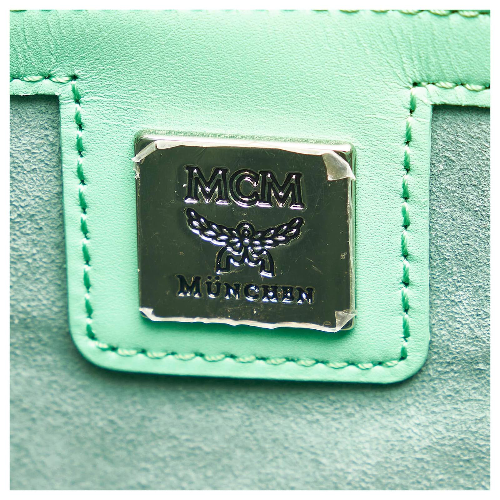 MCM Green Leather Tote Bag Pony-style calfskin ref.580398 - Joli