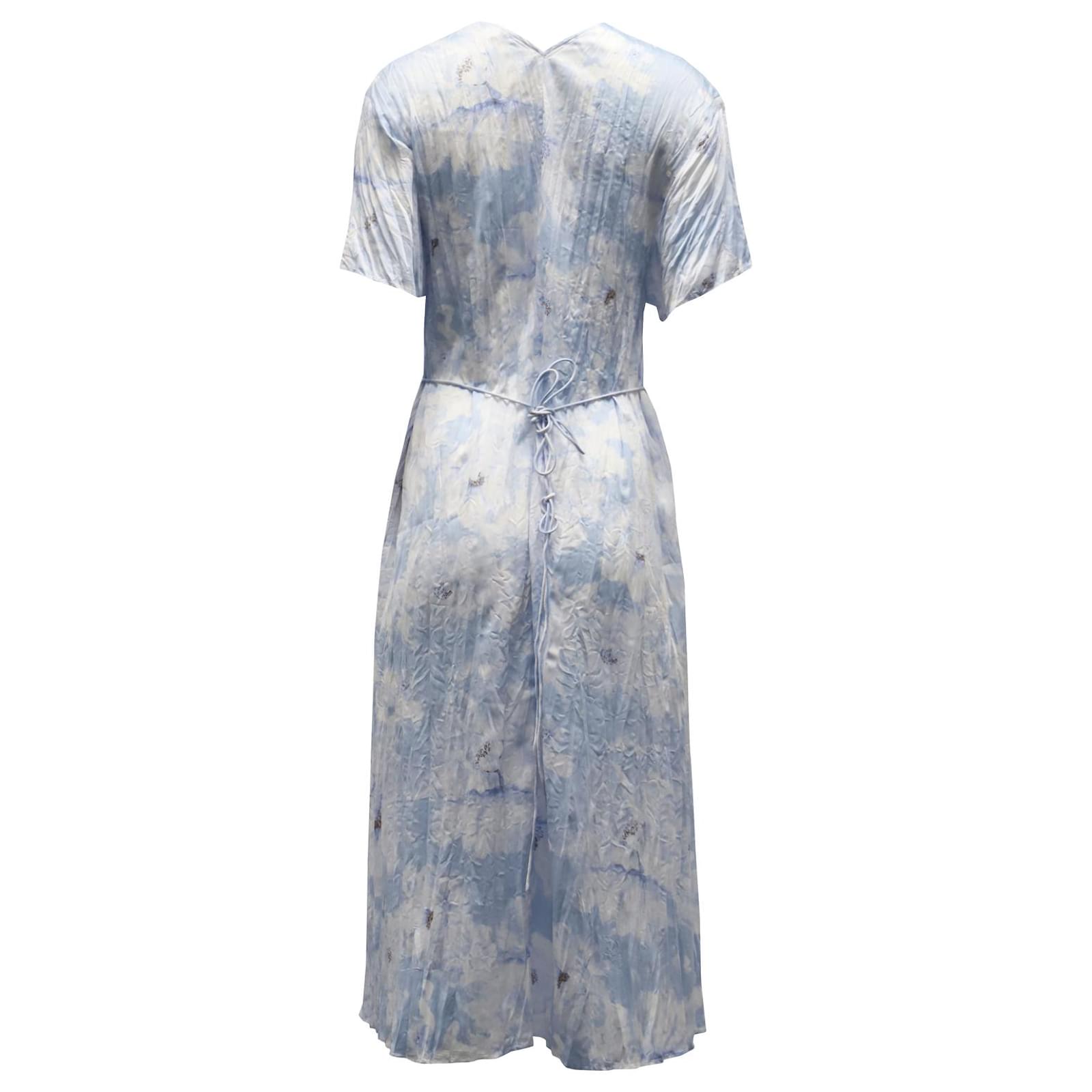 vince painted magnolia v neck dress