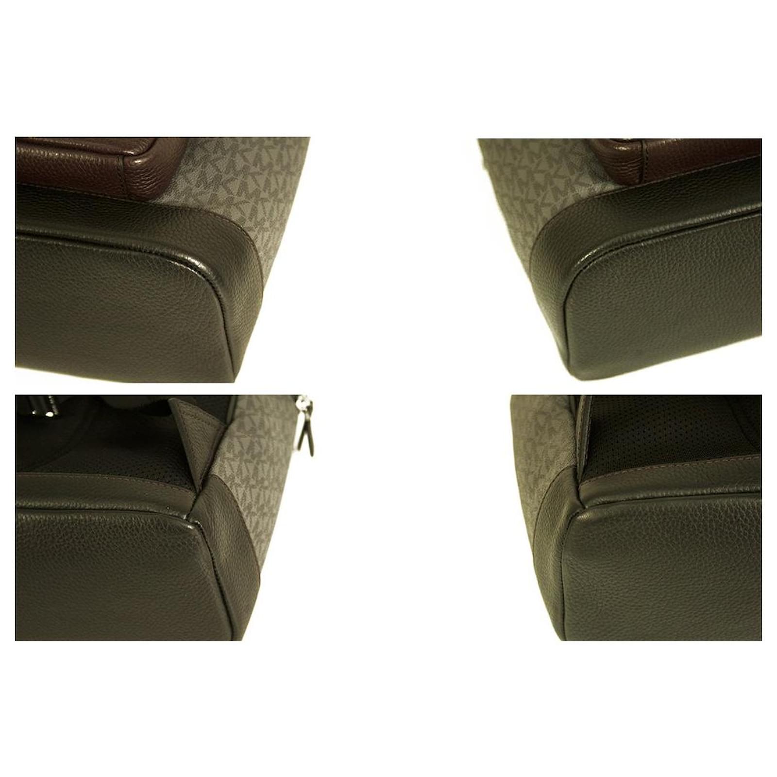 Michael Kors Hudson Gray Monogram Coated Canvas Logo Men Unisex Backpack  Bag Dark grey Cotton ref.576426 - Joli Closet