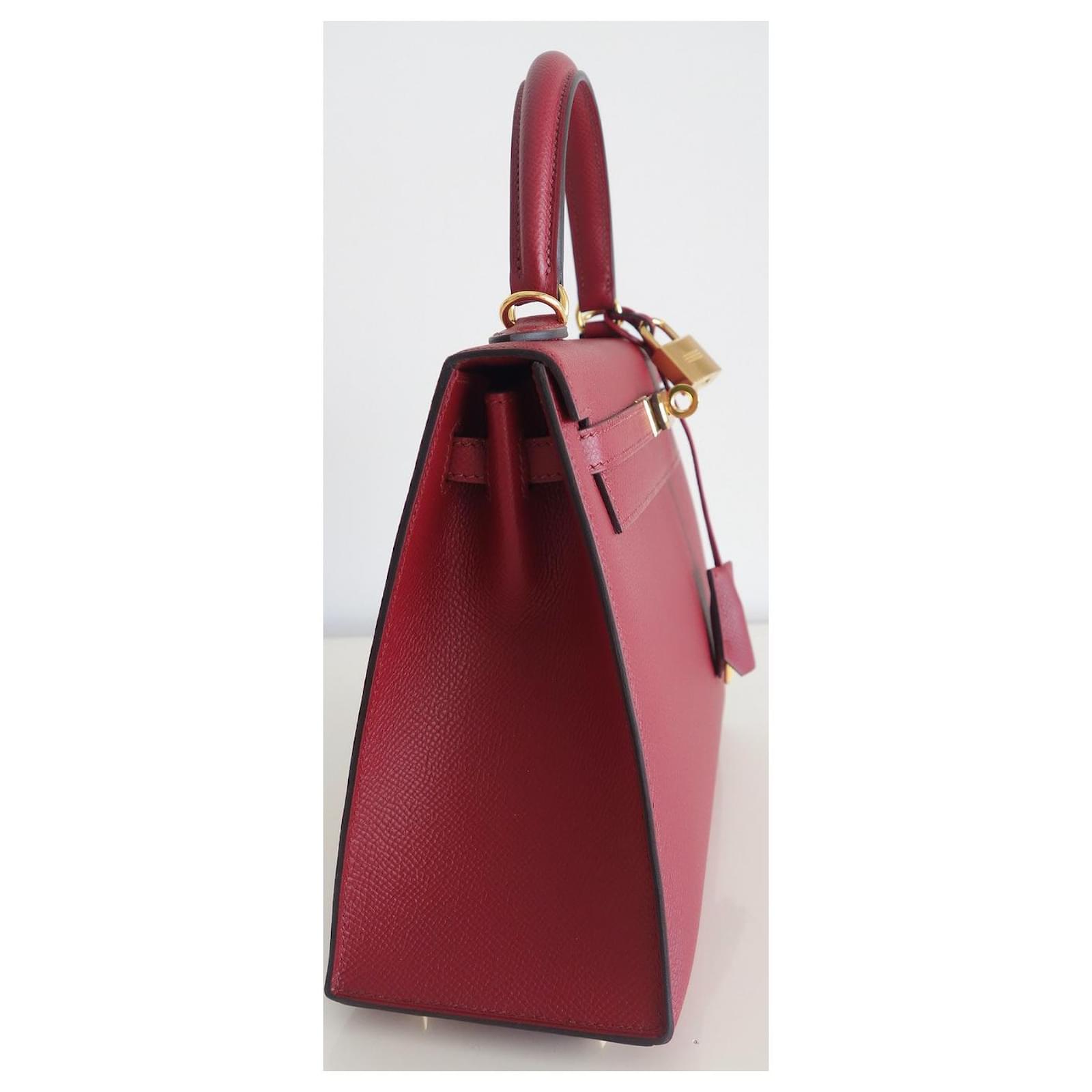 Kelly 25 leather handbag Hermès Red in Leather - 36895536