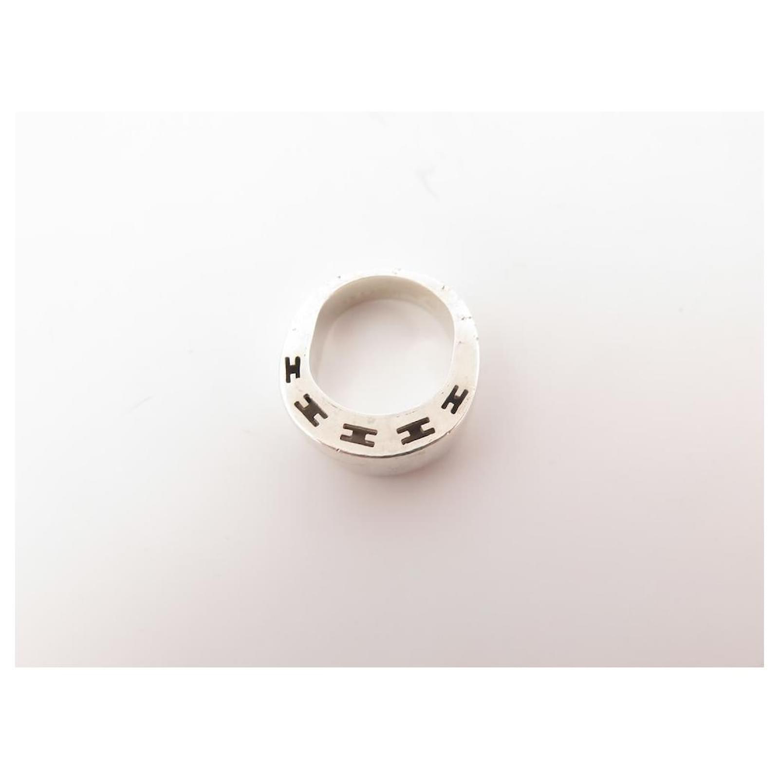 Hermès BAGUE HERMES CLARTE GM H104849B TAILLE 53 EN ARGENT