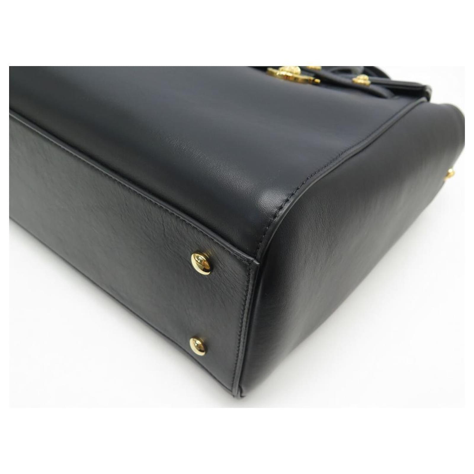 Leather handbag Versace Black in Leather - 35133767