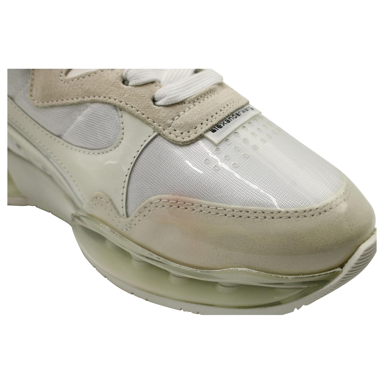Alexander Wang Stadium Sneakers in Cream PVC White Plastic ref