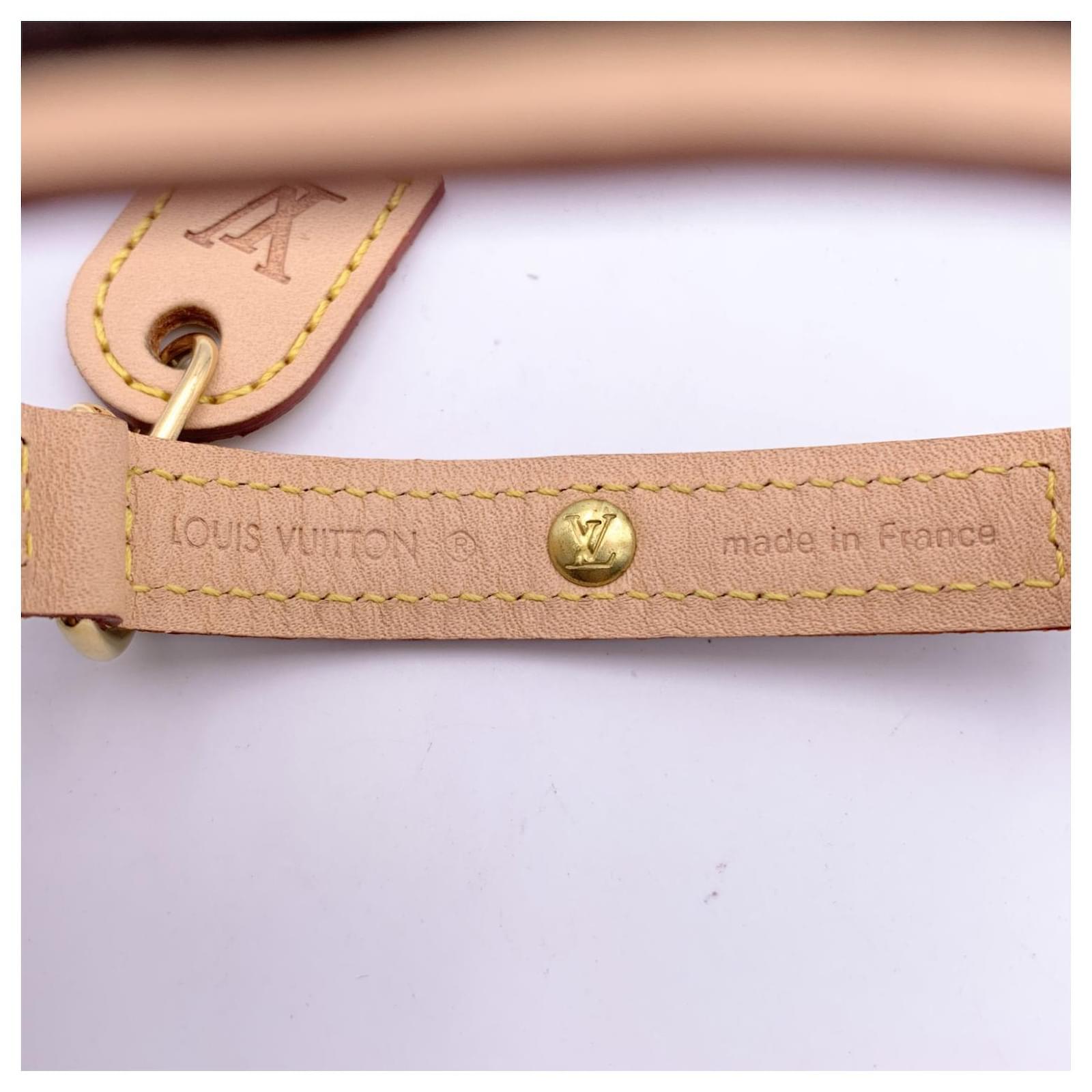 Louis Vuitton Monogram Canvas and Leather Dog Collar XS For Sale