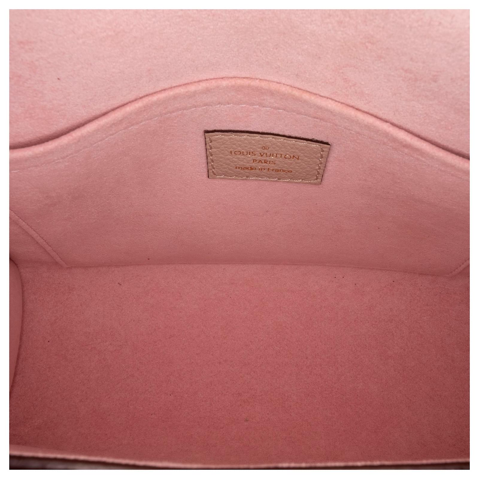 Twist Louis Vuitton Brown MyLockMe BB Pink Leather Pony-style calfskin  ref.577837 - Joli Closet