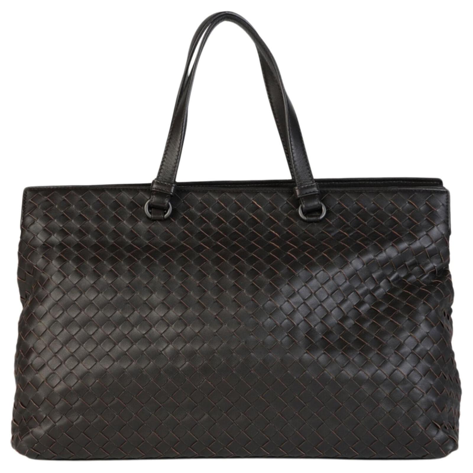 Bottega Veneta Borsa Intrecciato Tote Bag Brown Leather ref