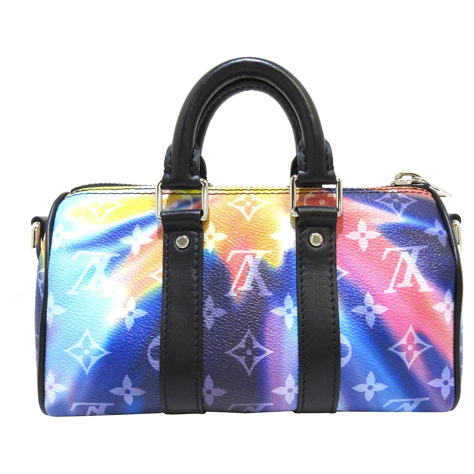 Louis Vuitton Blue Monogram Sunset Keepall XS Multiple colors Leather Cloth  Pony-style calfskin ref.577976 - Joli Closet